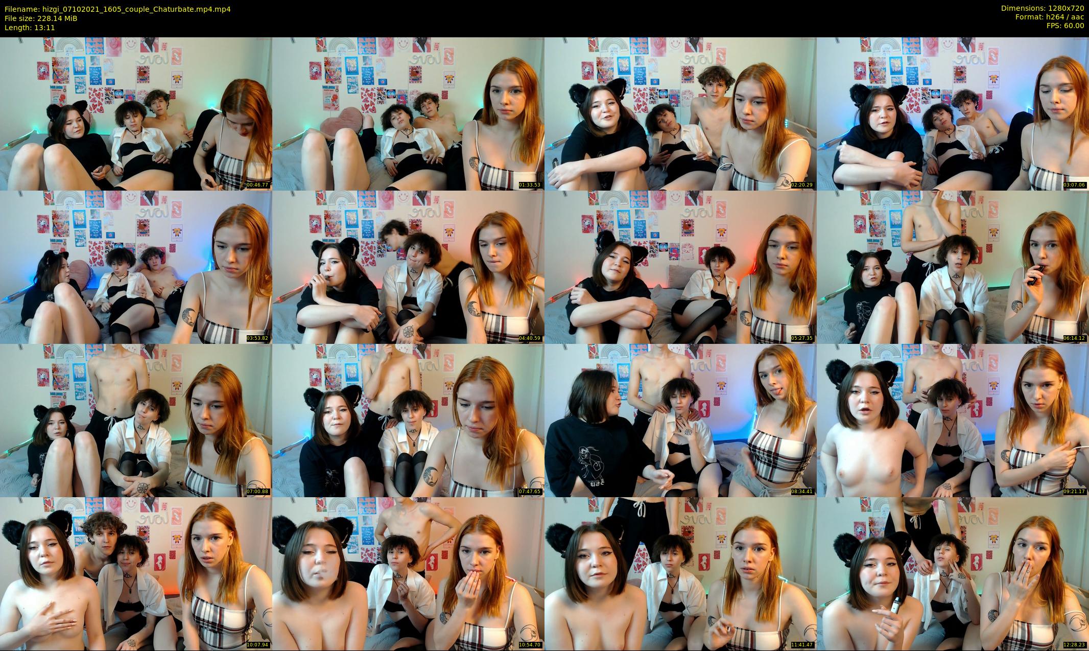 hizgi — 14 minute Chaturbate couple cam show recording, 720p, Oct 7, 2021