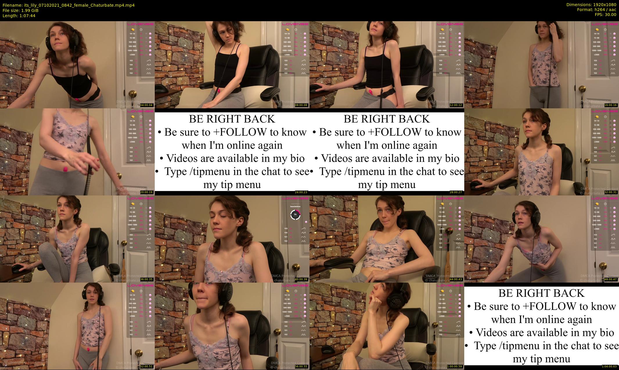 its_lily — 68 minute Chaturbate female cam show recording, 1080p, Oct 7, 2021
