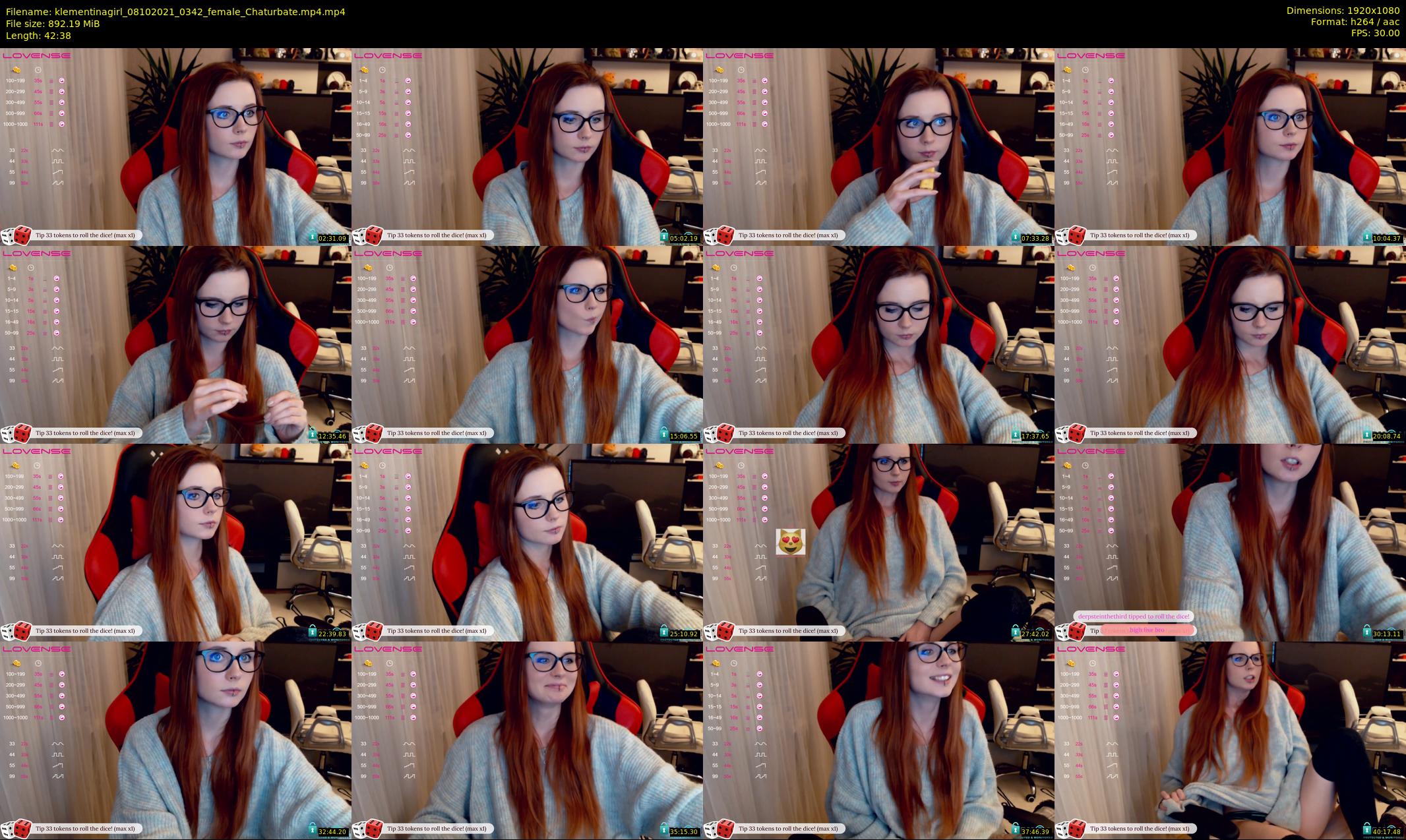 klementinagirl — 43 minute Chaturbate female cam show recording, 1080p, Oct 8, 2021