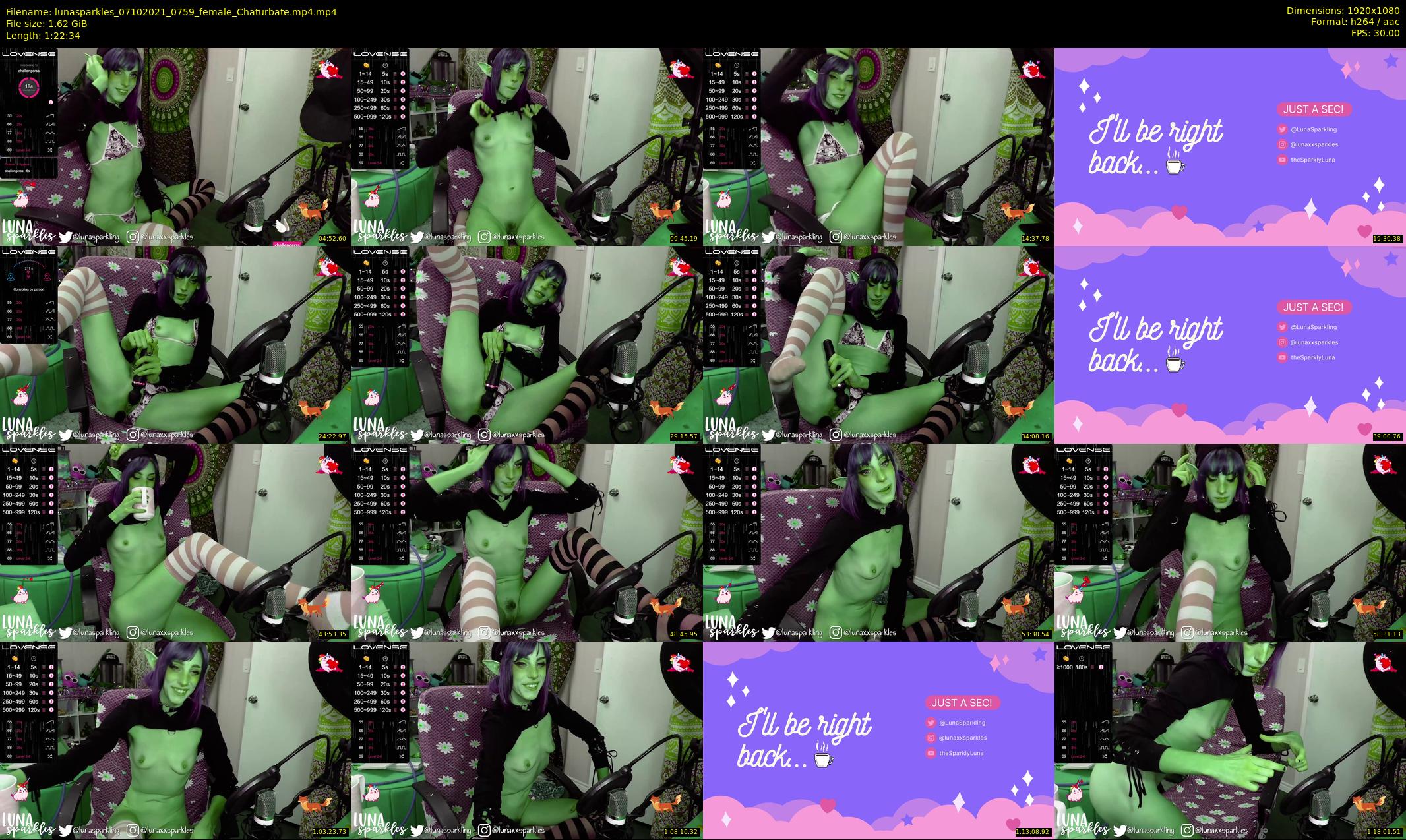 lunasparkles — 83 minute Chaturbate female cam show recording, 1080p, Oct 7, 2021