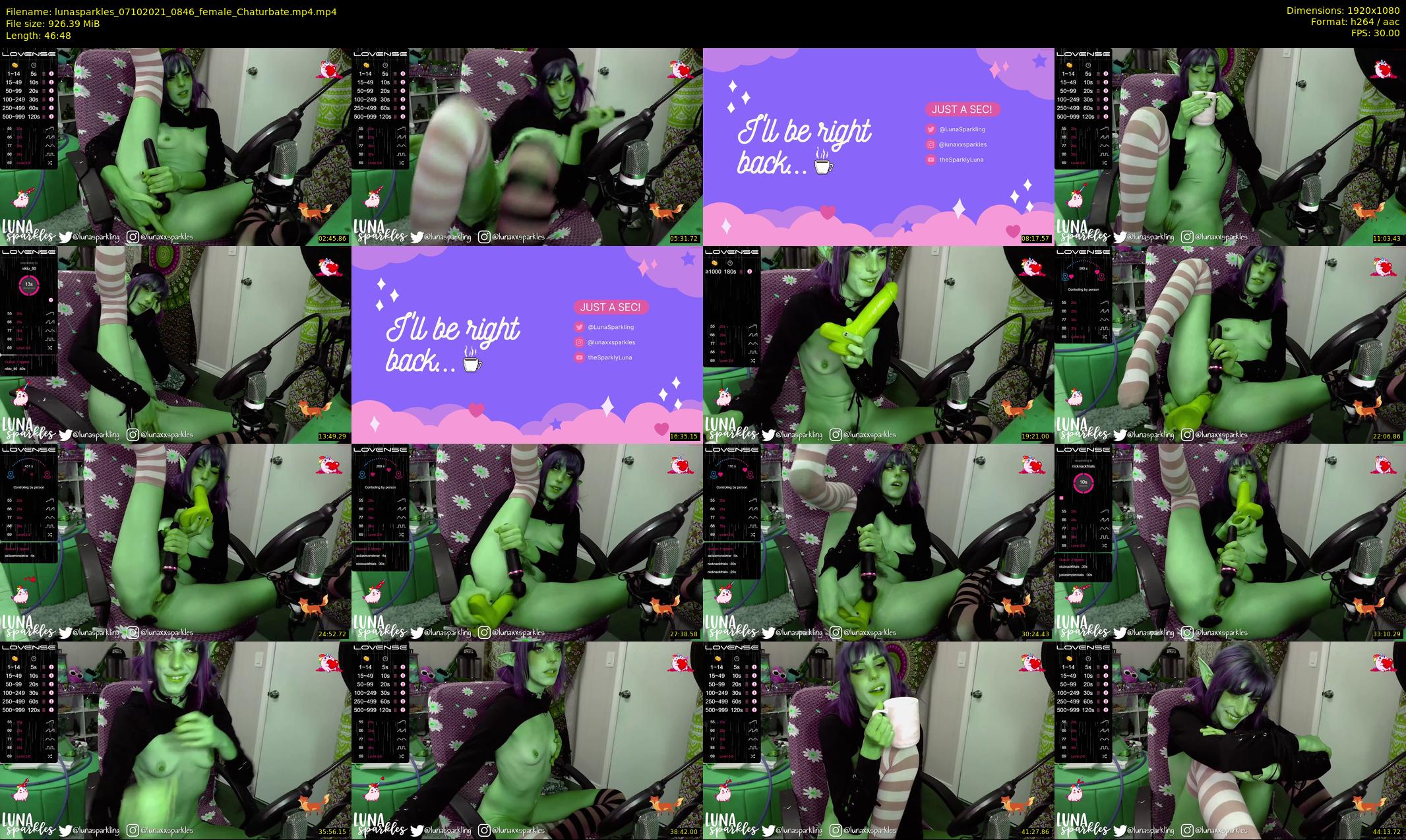 lunasparkles — 47 minute Chaturbate female cam show recording, 1080p, Oct 7, 2021