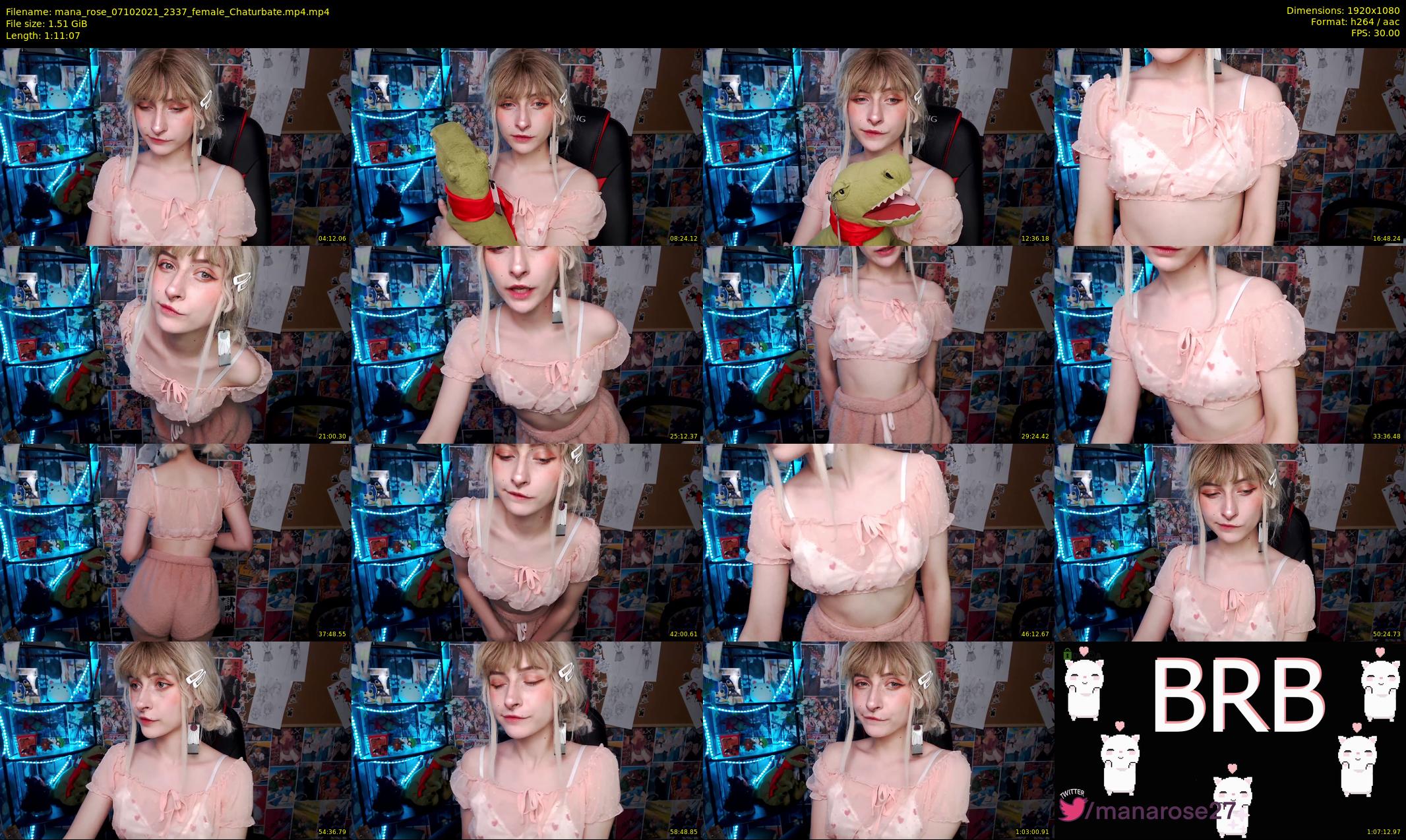 mana_rose — 72 minute Chaturbate female cam show recording, 1080p, Oct 7, 2021