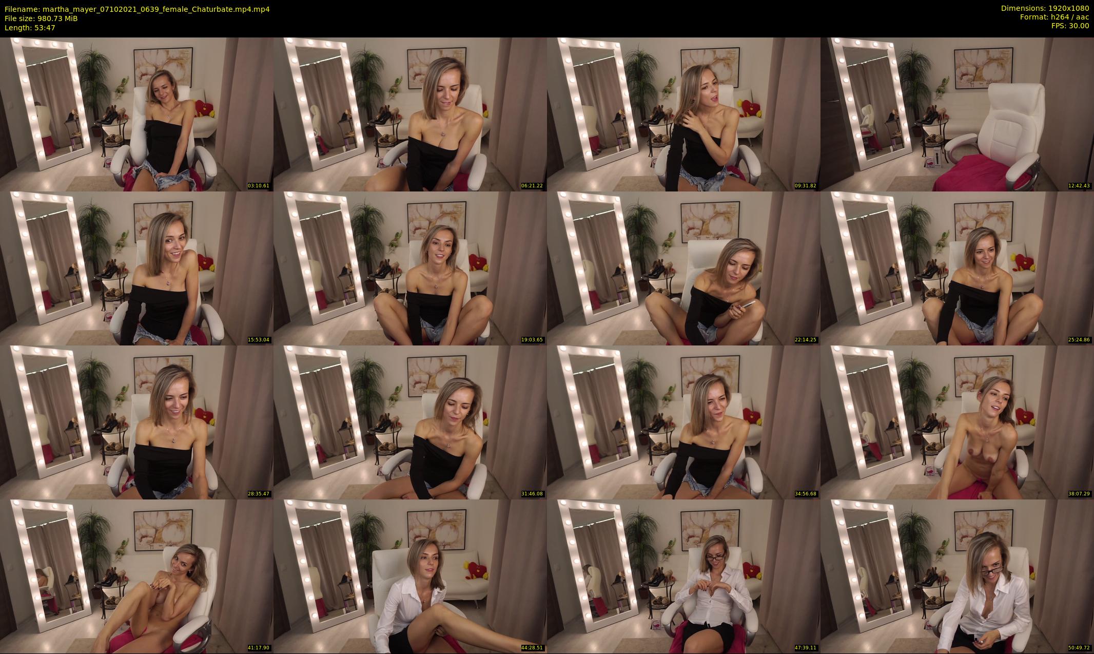 martha_mayer — 54 minute Chaturbate female cam show recording, 1080p, Oct 7, 2021