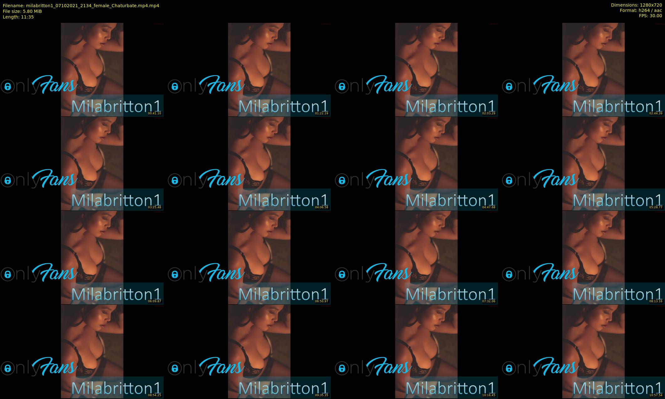 milabritton1 — 12 minute Chaturbate female cam show recording, 720p, Oct 7, 2021