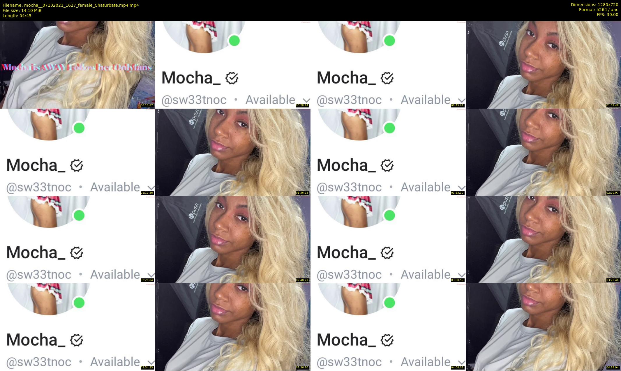 mocha_ — 5 minute Chaturbate female cam show recording, 720p, Oct 7, 2021