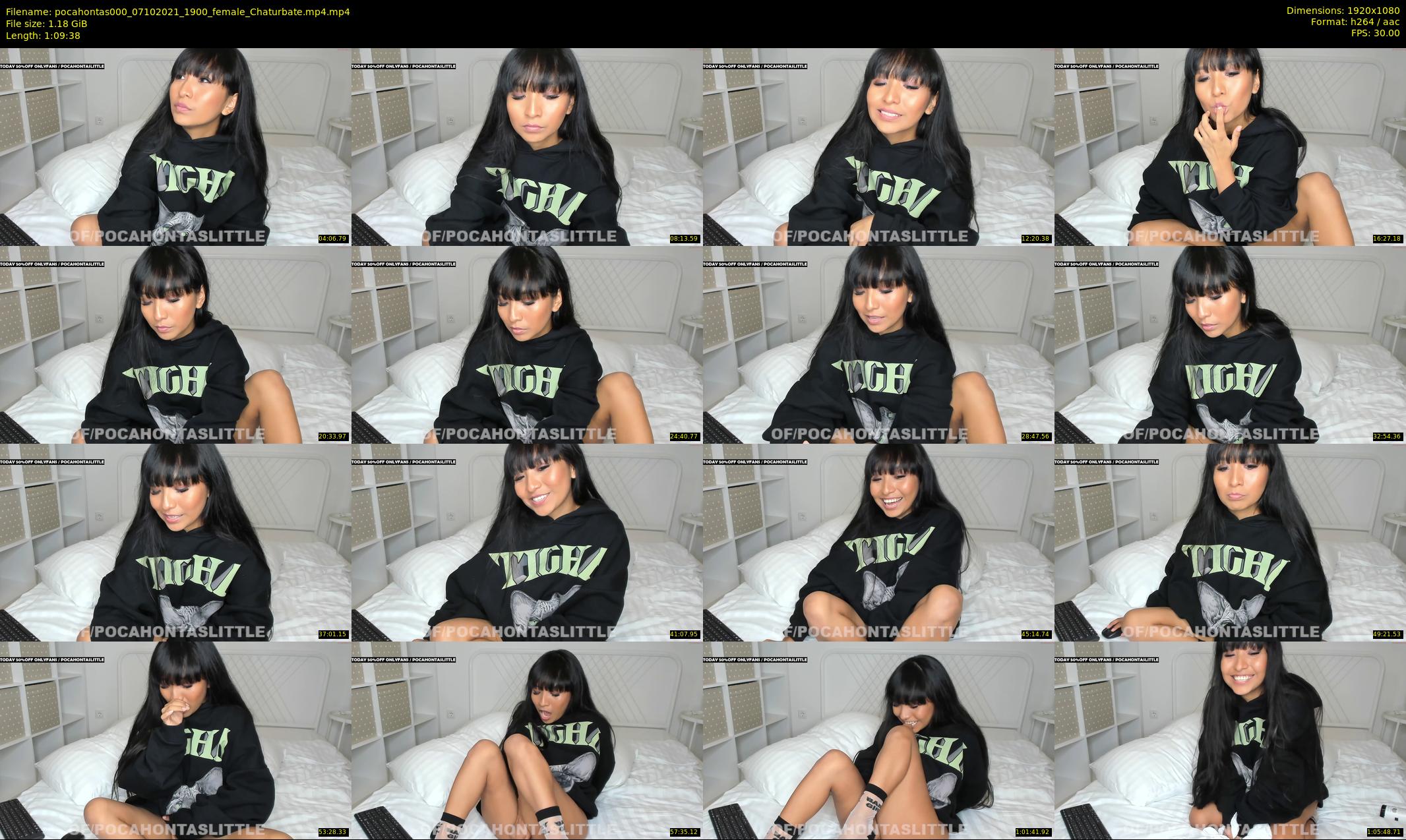 pocahontas000 — 70 minute Chaturbate female cam show recording, 1080p, Oct 7, 2021