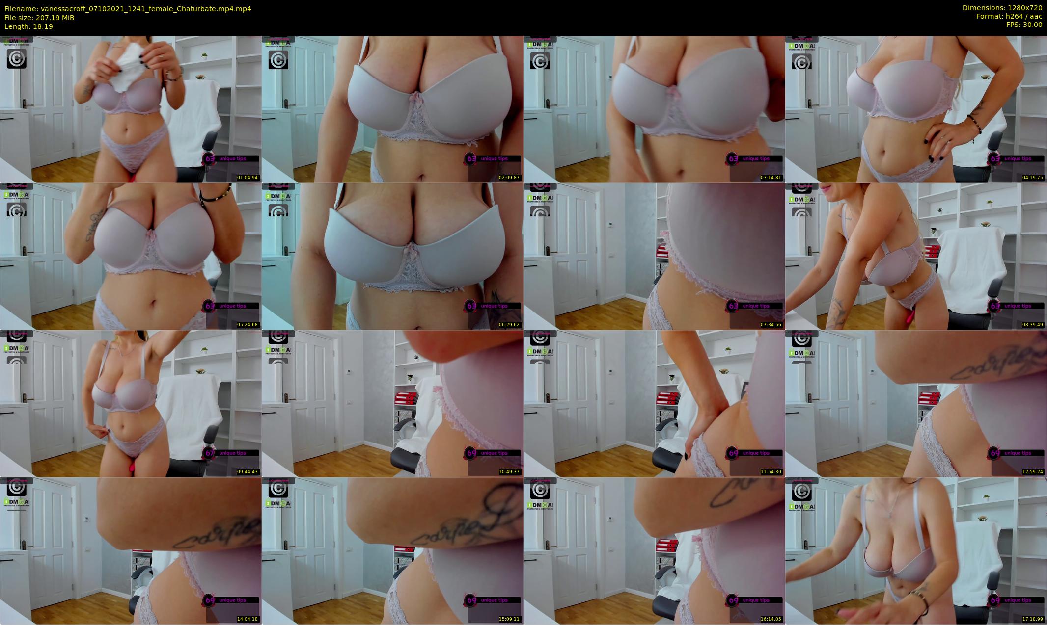 vanessacroft — 19 minute Chaturbate female cam show recording, 720p, Oct 7, 2021