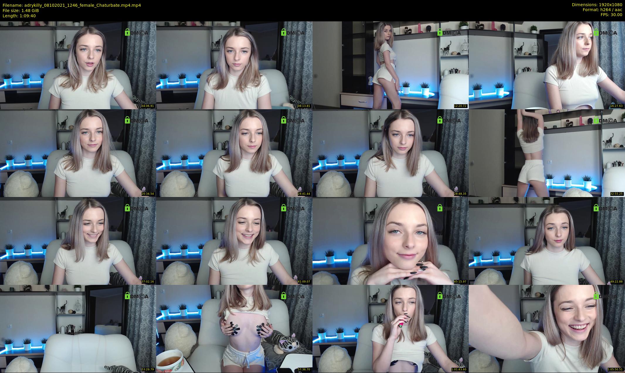 adrykilly — 70 minute Chaturbate female cam show recording, 1080p, Oct 8, 2021