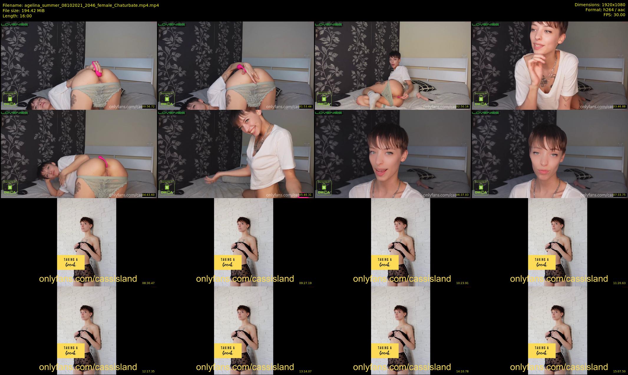 agelina_summer — 16 minute Chaturbate female cam show recording, 1080p, Oct 8, 2021