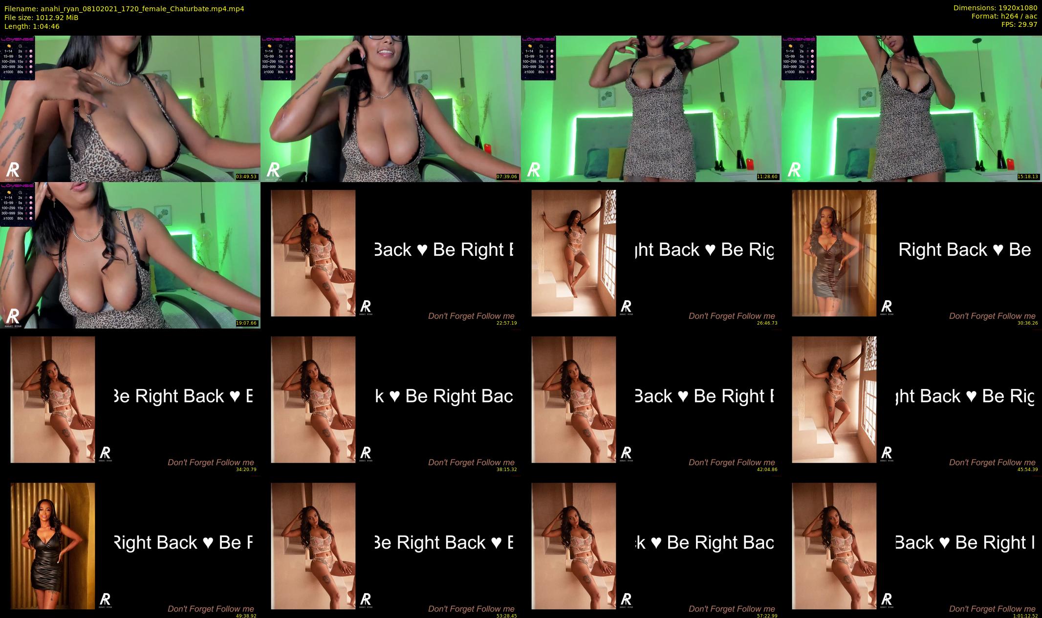 anahi_ryan — 65 minute Chaturbate female cam show recording, 1080p, Oct 8, 2021