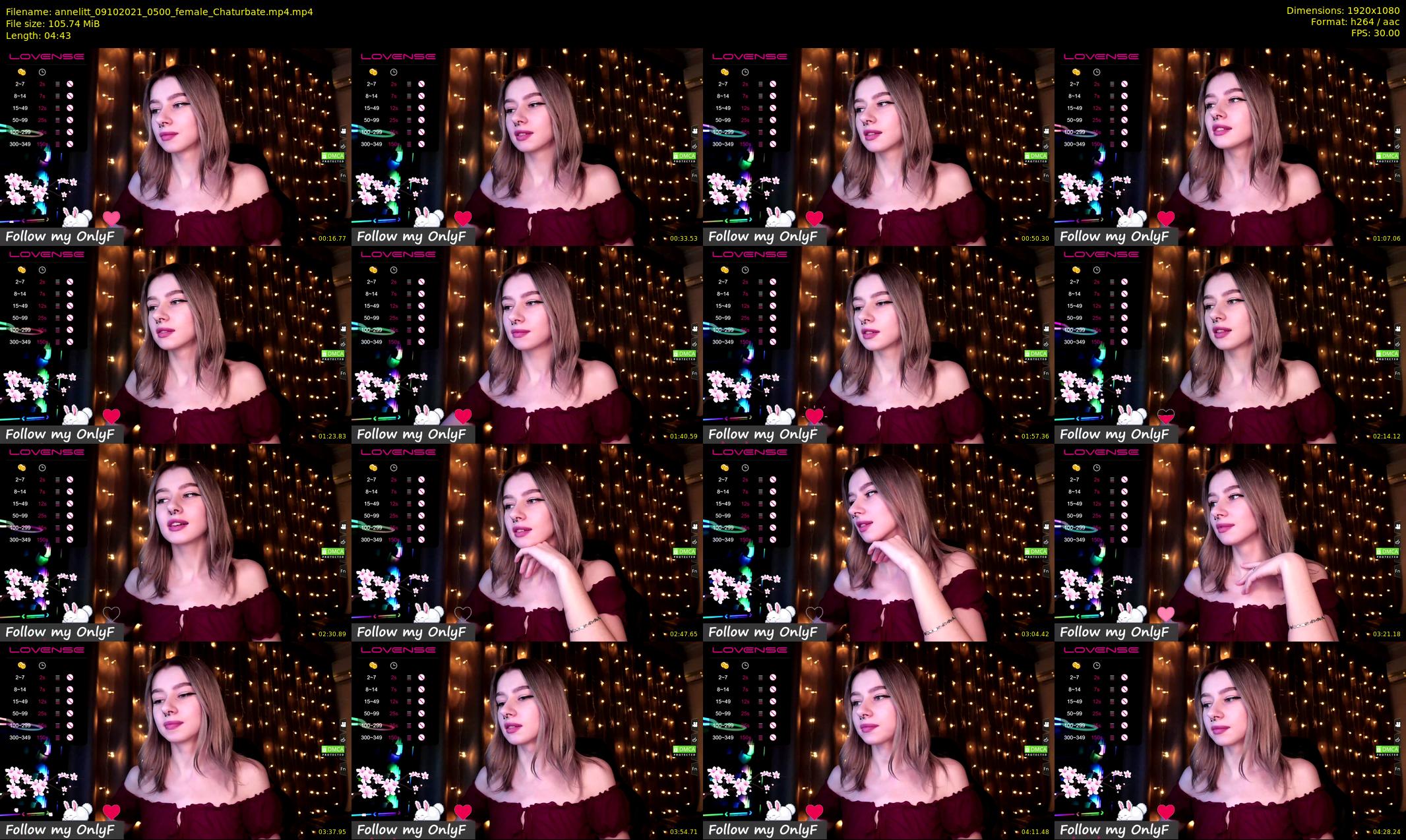 annelitt — 5 minute Chaturbate female cam show recording, 1080p, Oct 9, 2021