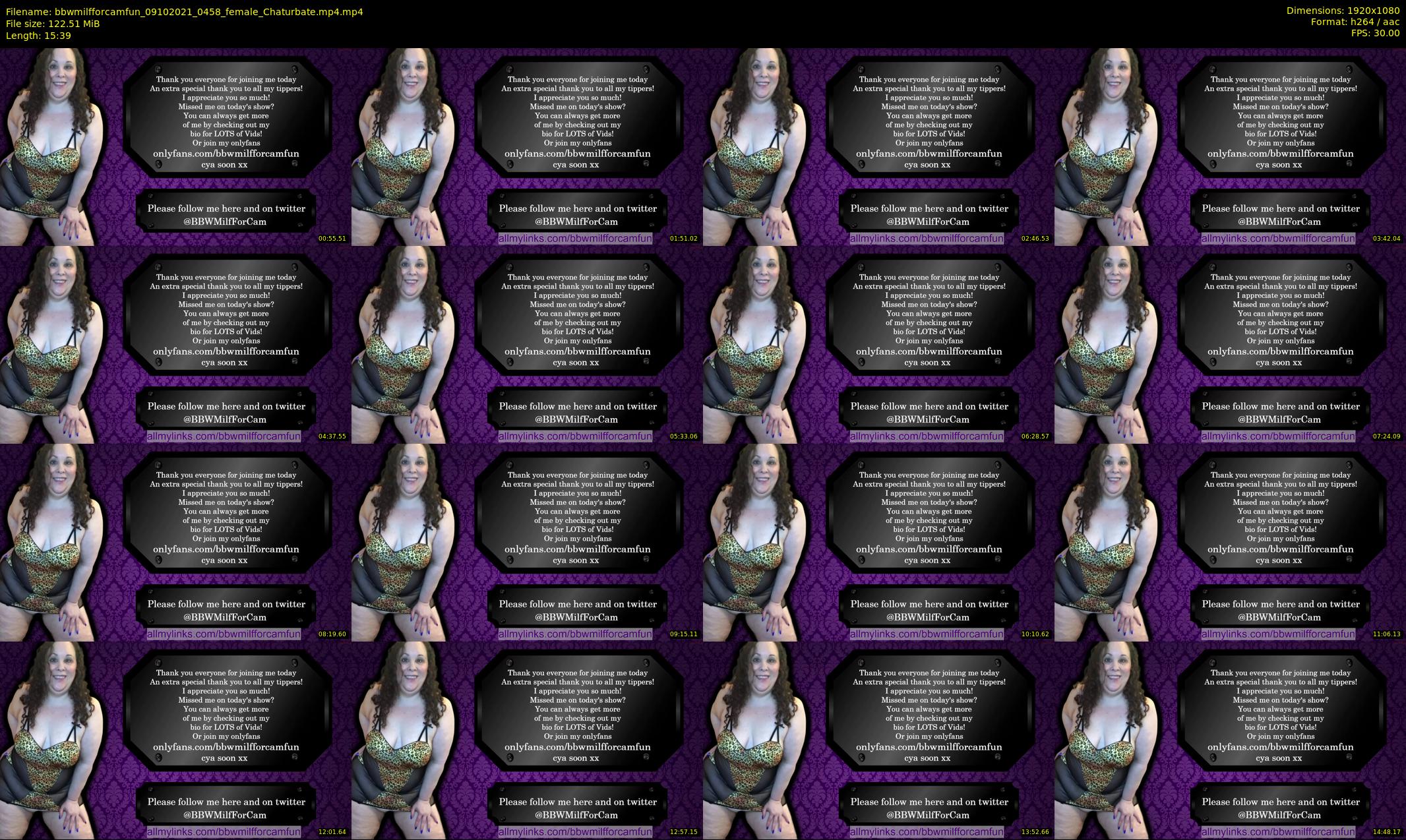bbwmilfforcamfun — 16 minute Chaturbate female cam show recording, 1080p, Oct 9, 2021