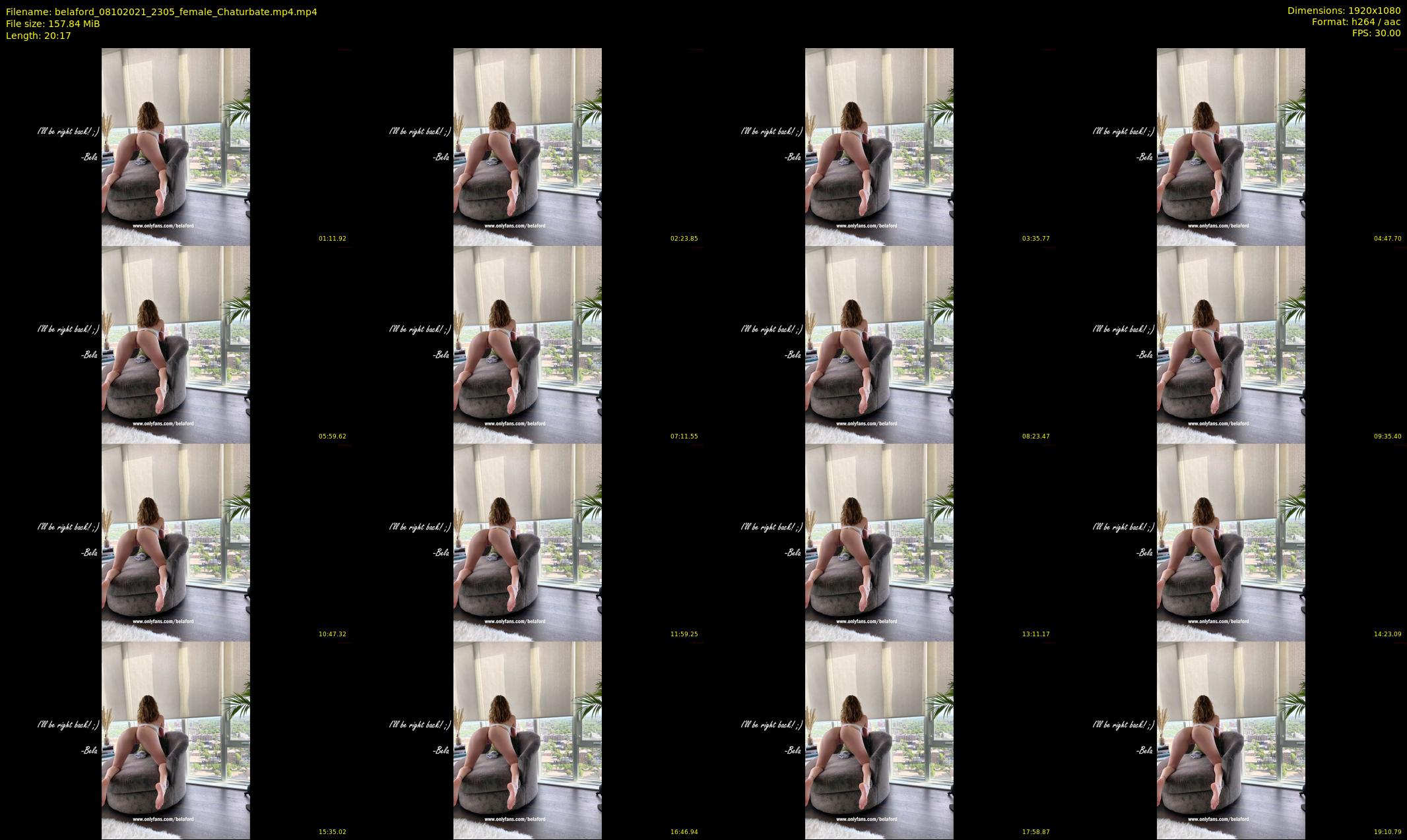 belaford — 21 minute Chaturbate female cam show recording, 1080p, Oct 8, 2021