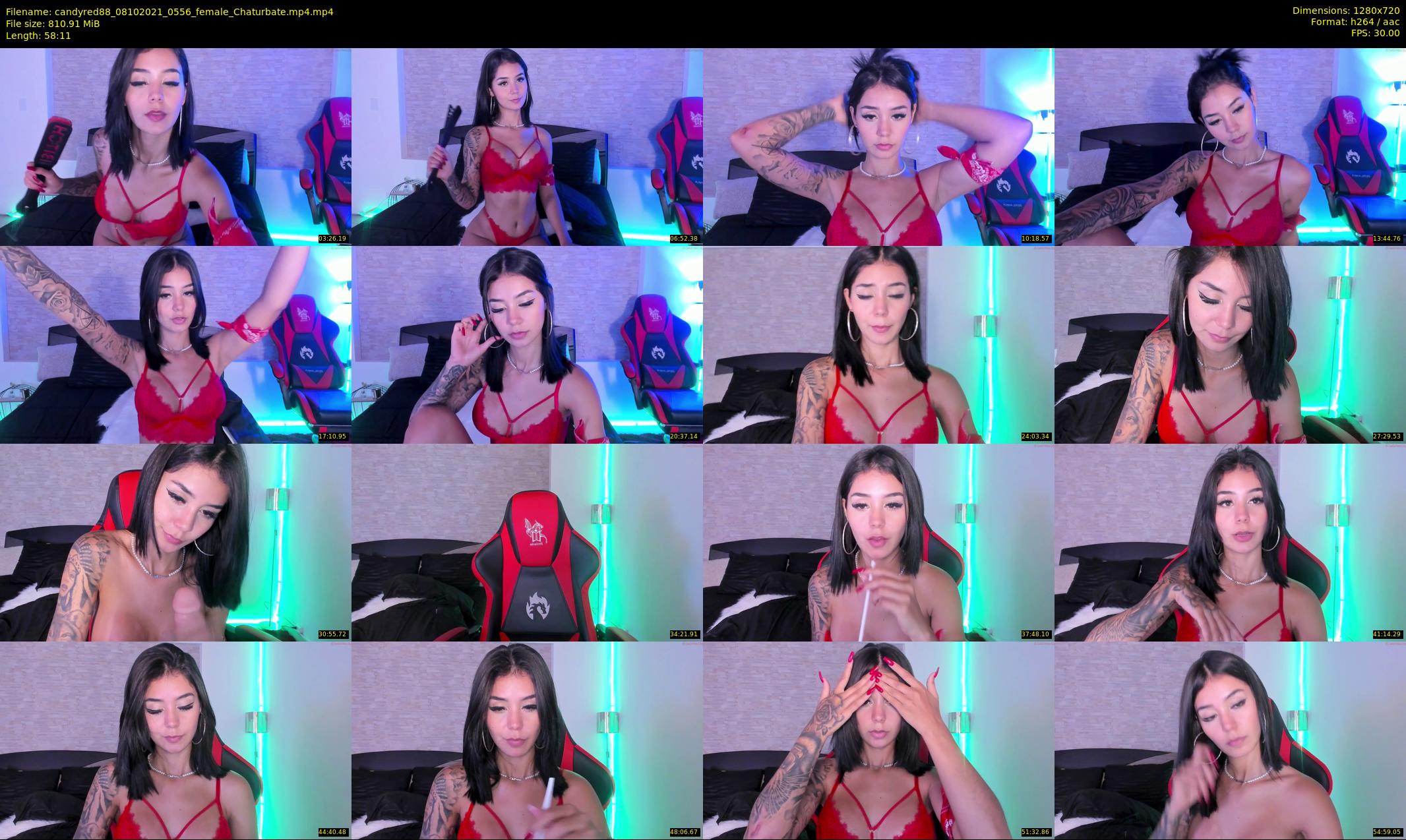 candyred88 — 59 minute Chaturbate female cam show recording, 720p, Oct 8, 2021