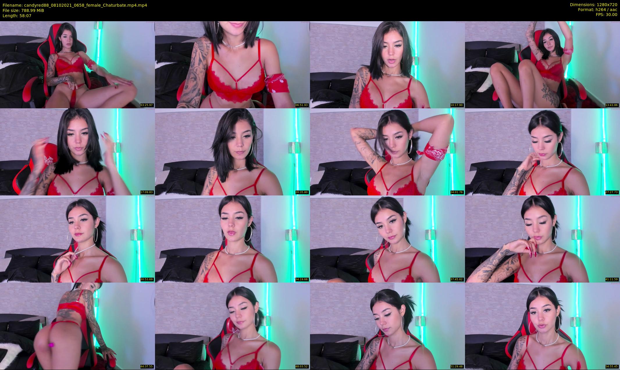 candyred88 — 59 minute Chaturbate female cam show recording, 720p, Oct 8, 2021