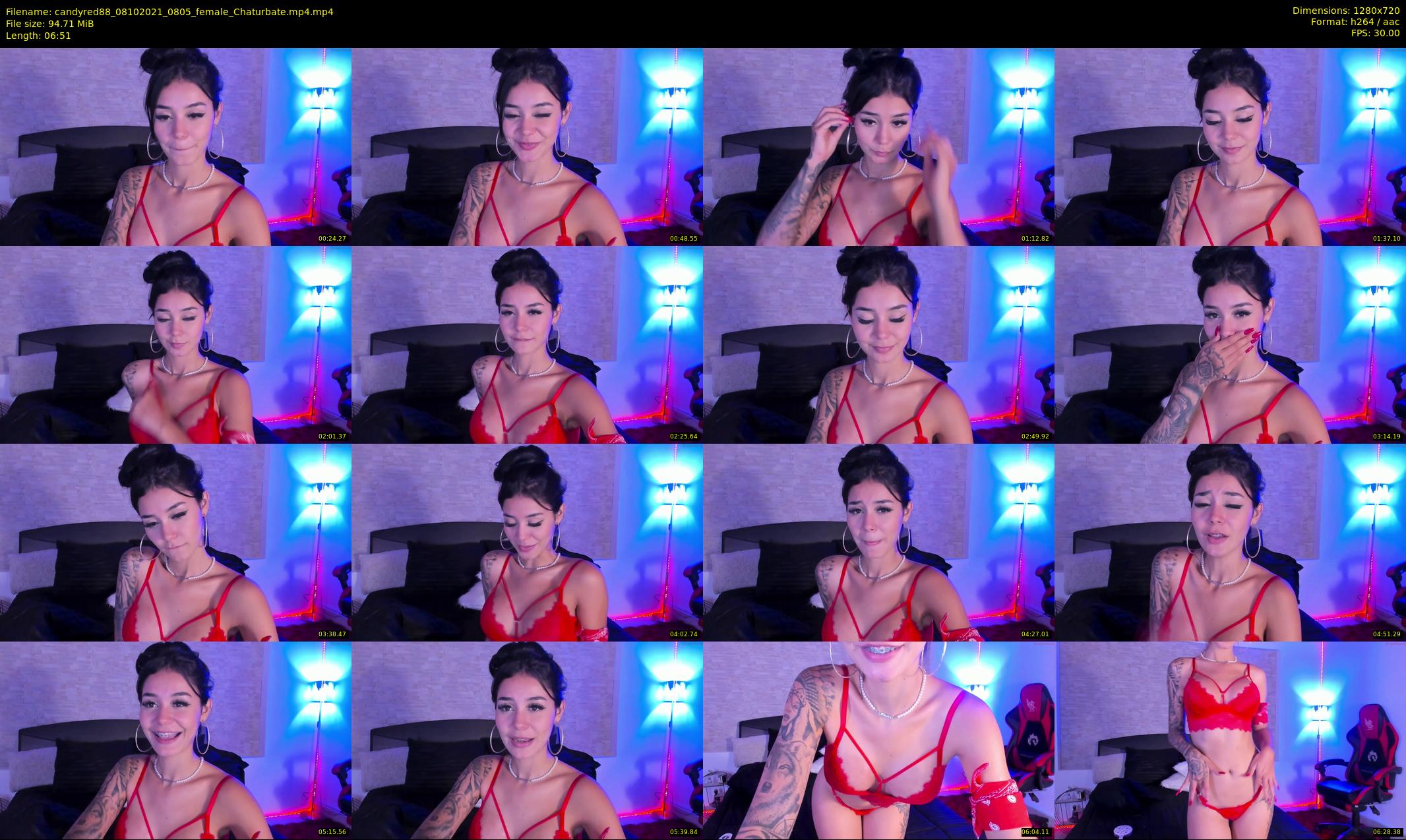 candyred88 — 7 minute Chaturbate female cam show recording, 720p, Oct 8, 2021