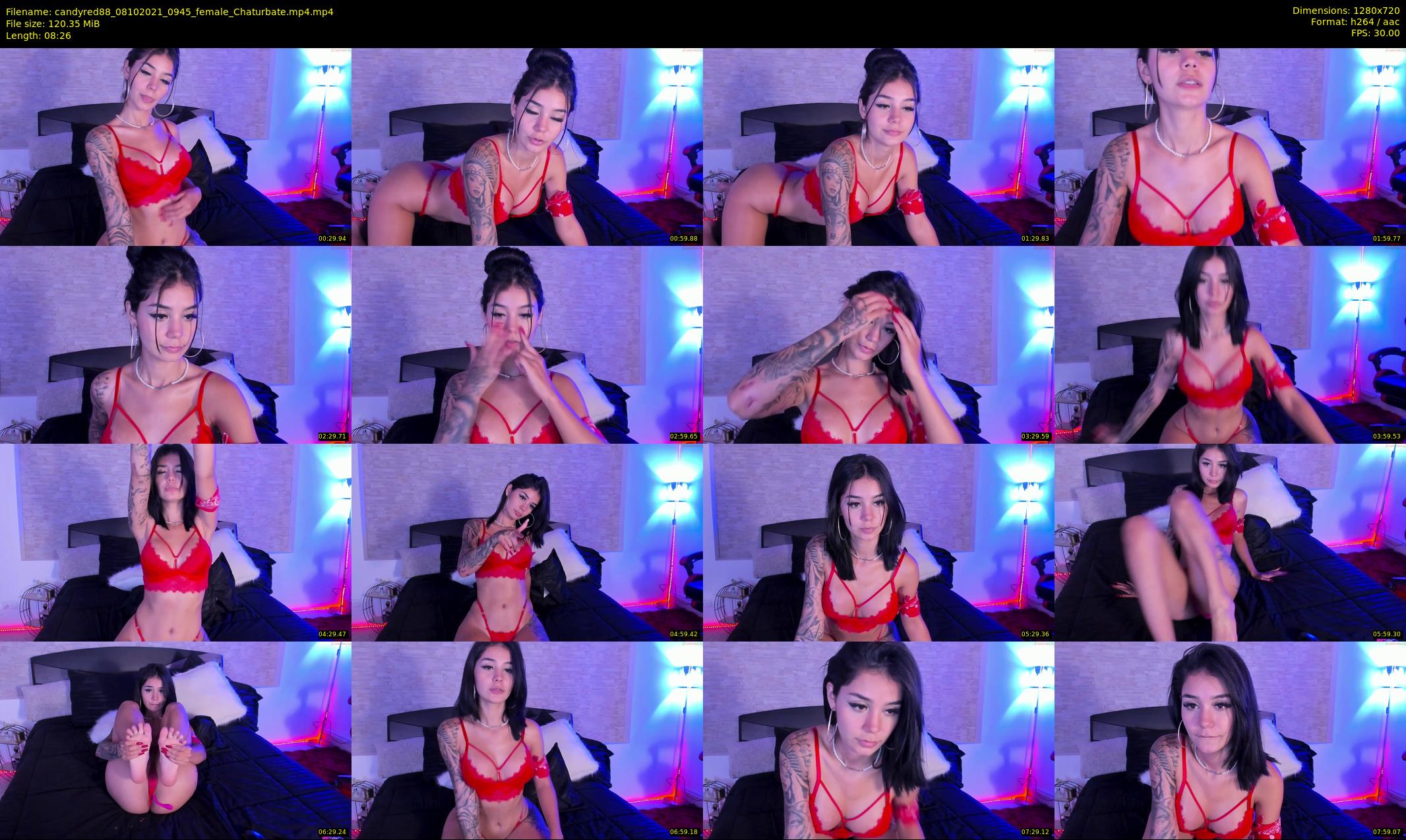 candyred88 — 9 minute Chaturbate female cam show recording, 720p, Oct 8, 2021