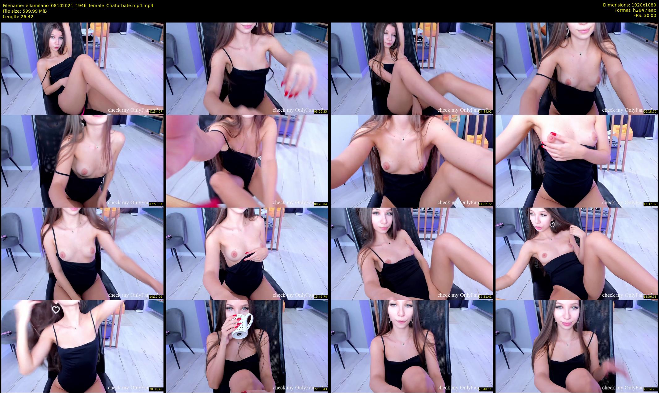ellamilano — 27 minute Chaturbate female cam show recording, 1080p, Oct 8, 2021