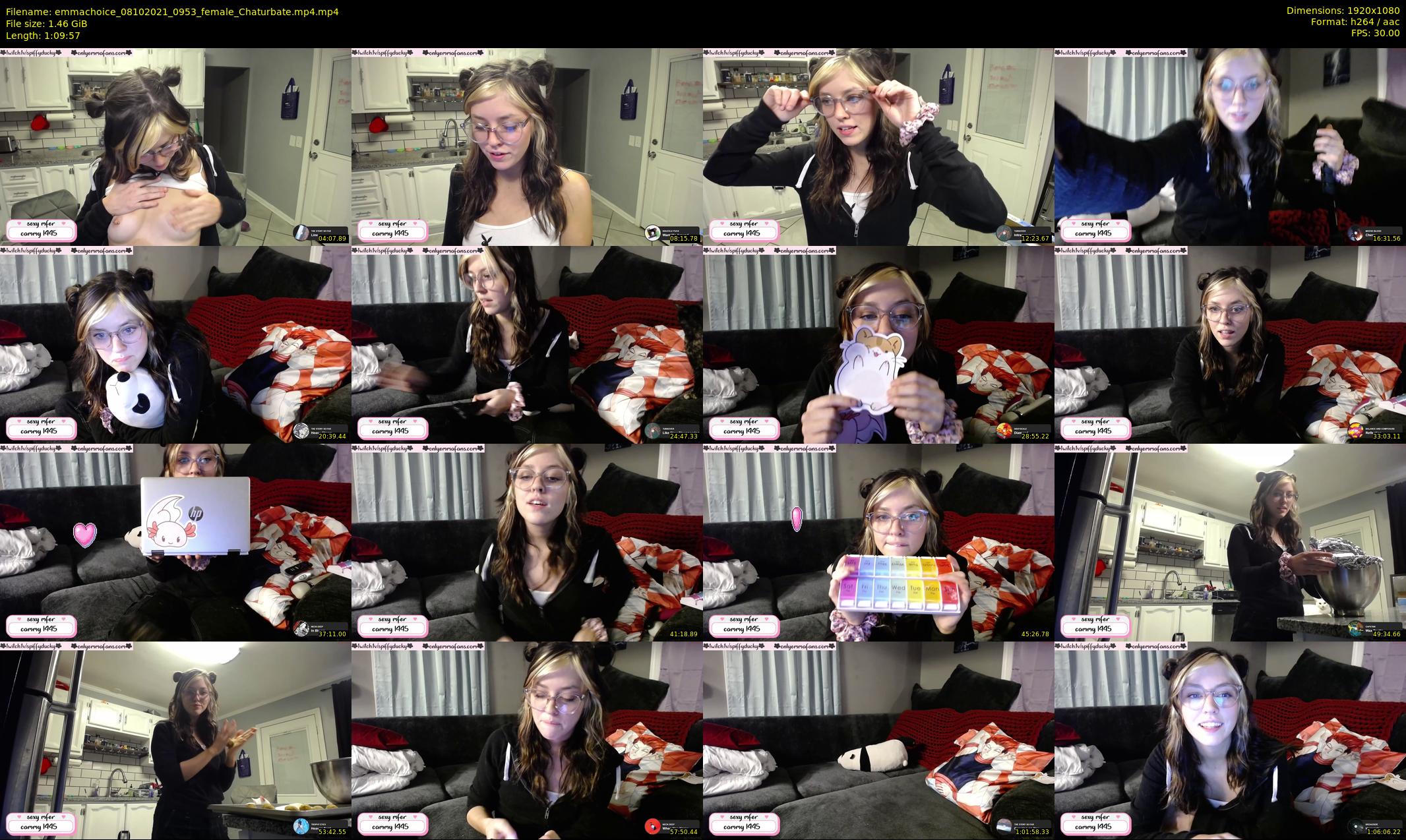 emmachoice — 70 minute Chaturbate female cam show recording, 1080p, Oct 8, 2021