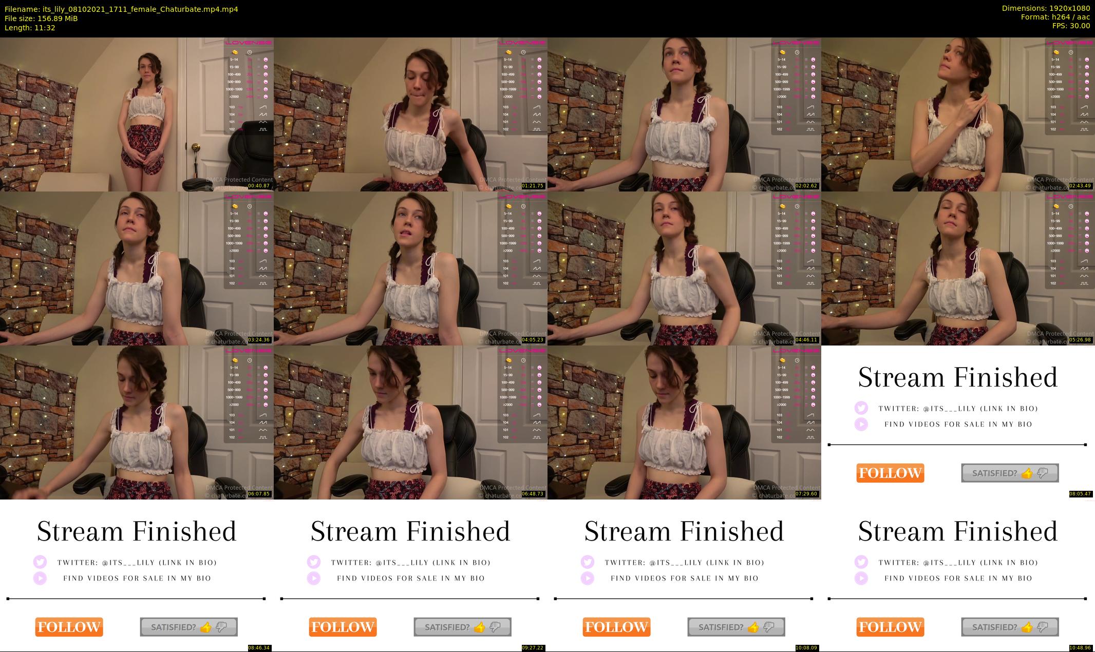 its_lily — 12 minute Chaturbate female cam show recording, 1080p, Oct 8, 2021