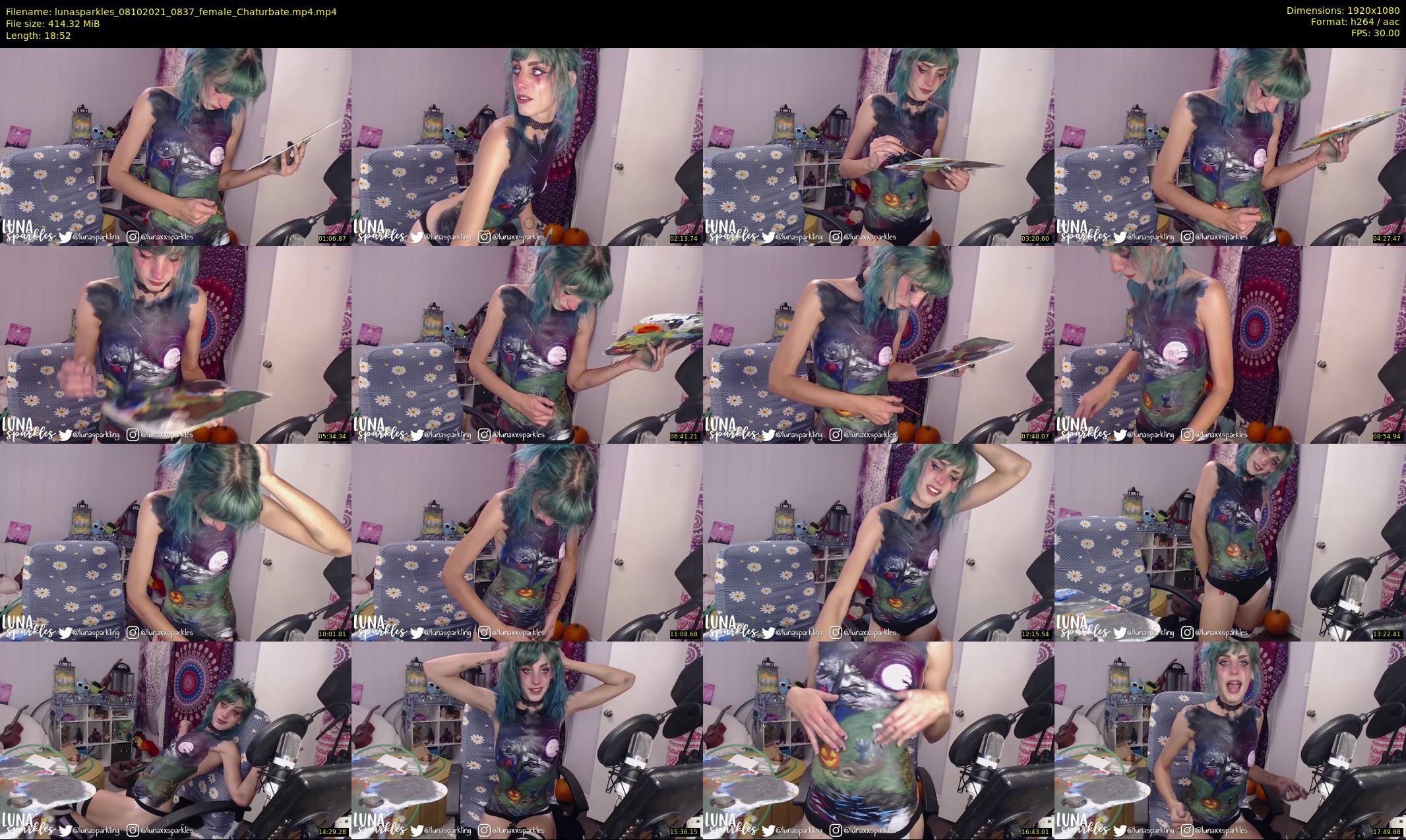 lunasparkles — 19 minute Chaturbate female cam show recording, 1080p, Oct 8, 2021
