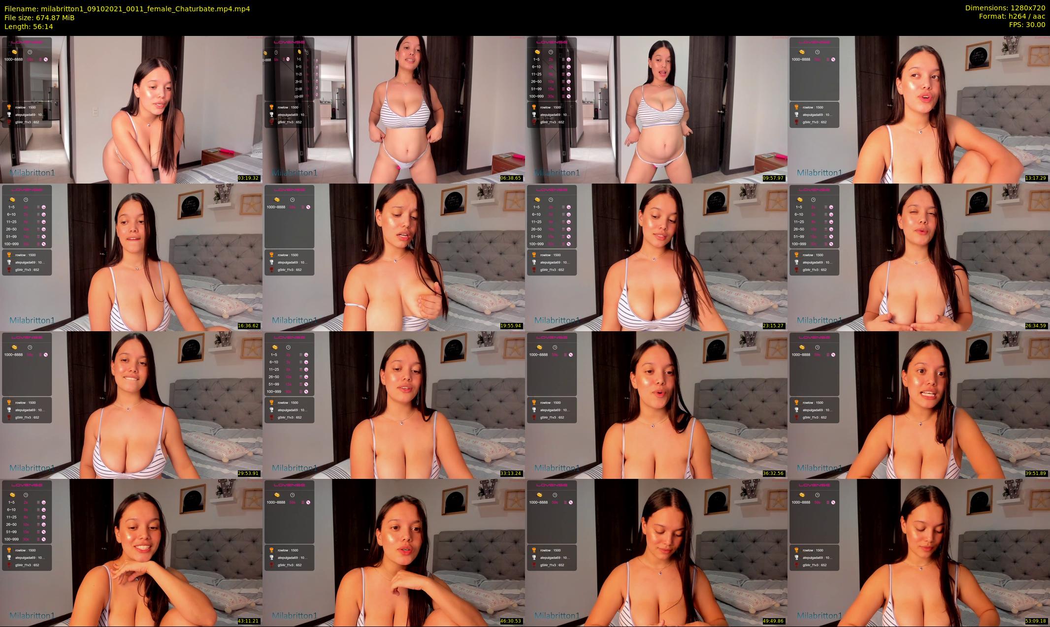 milabritton1 — 57 minute Chaturbate female cam show recording, 720p, Oct 9, 2021