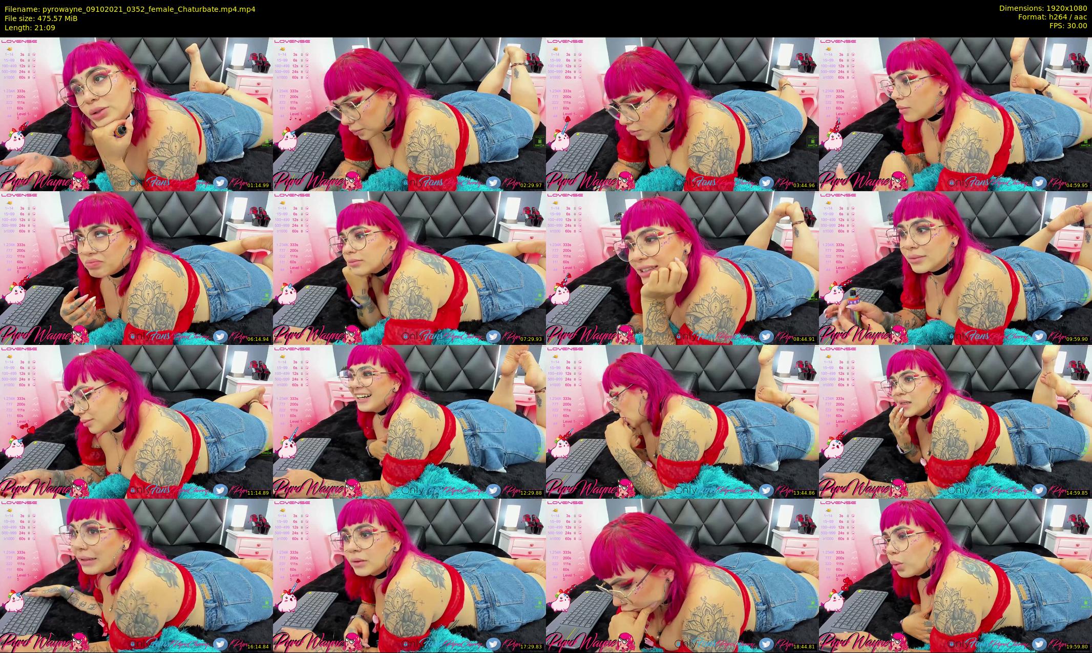 pyrowayne — 22 minute Chaturbate female cam show recording, 1080p, Oct 9, 2021