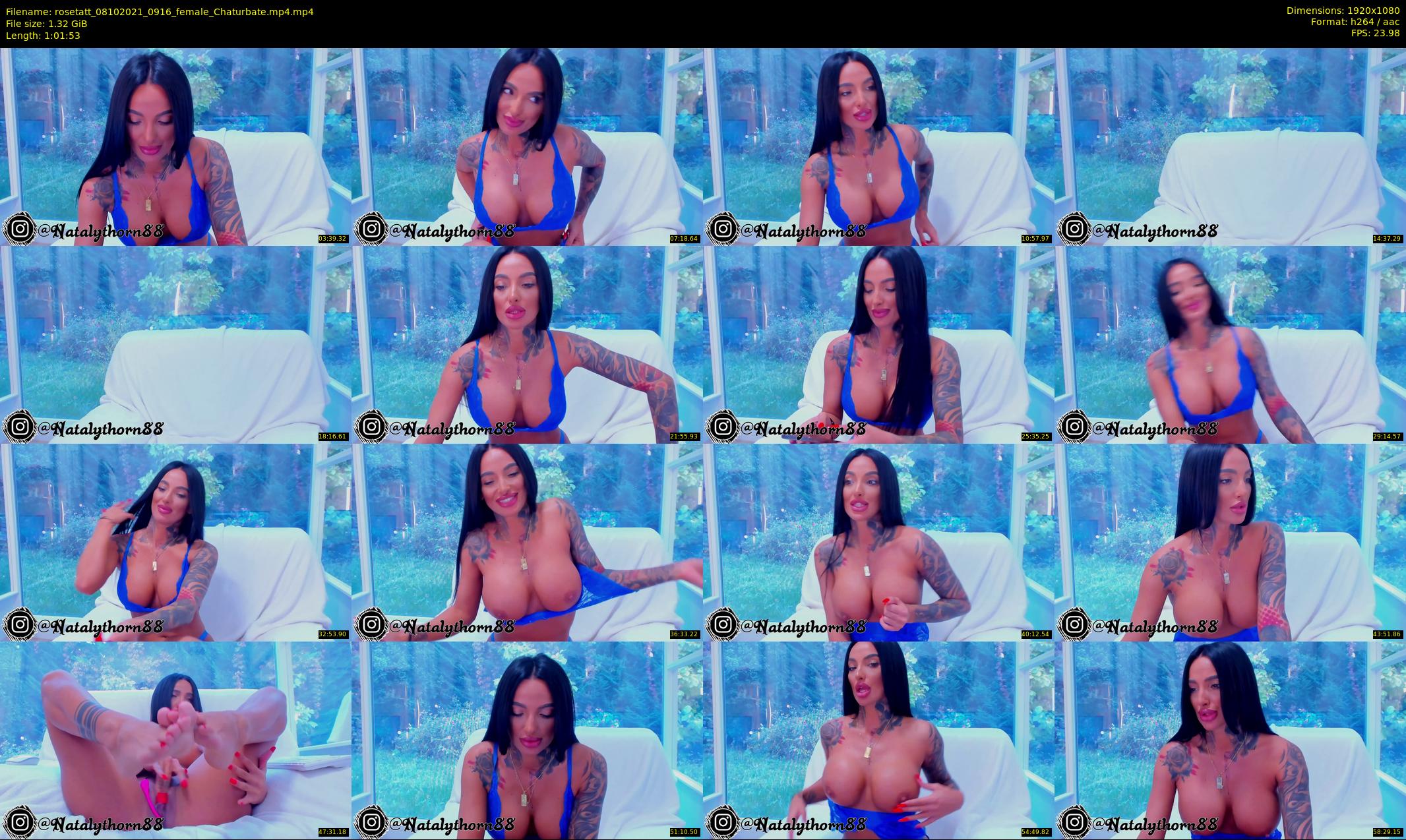 rosetatt — 62 minute Chaturbate female cam show recording, 1080p, Oct 8, 2021