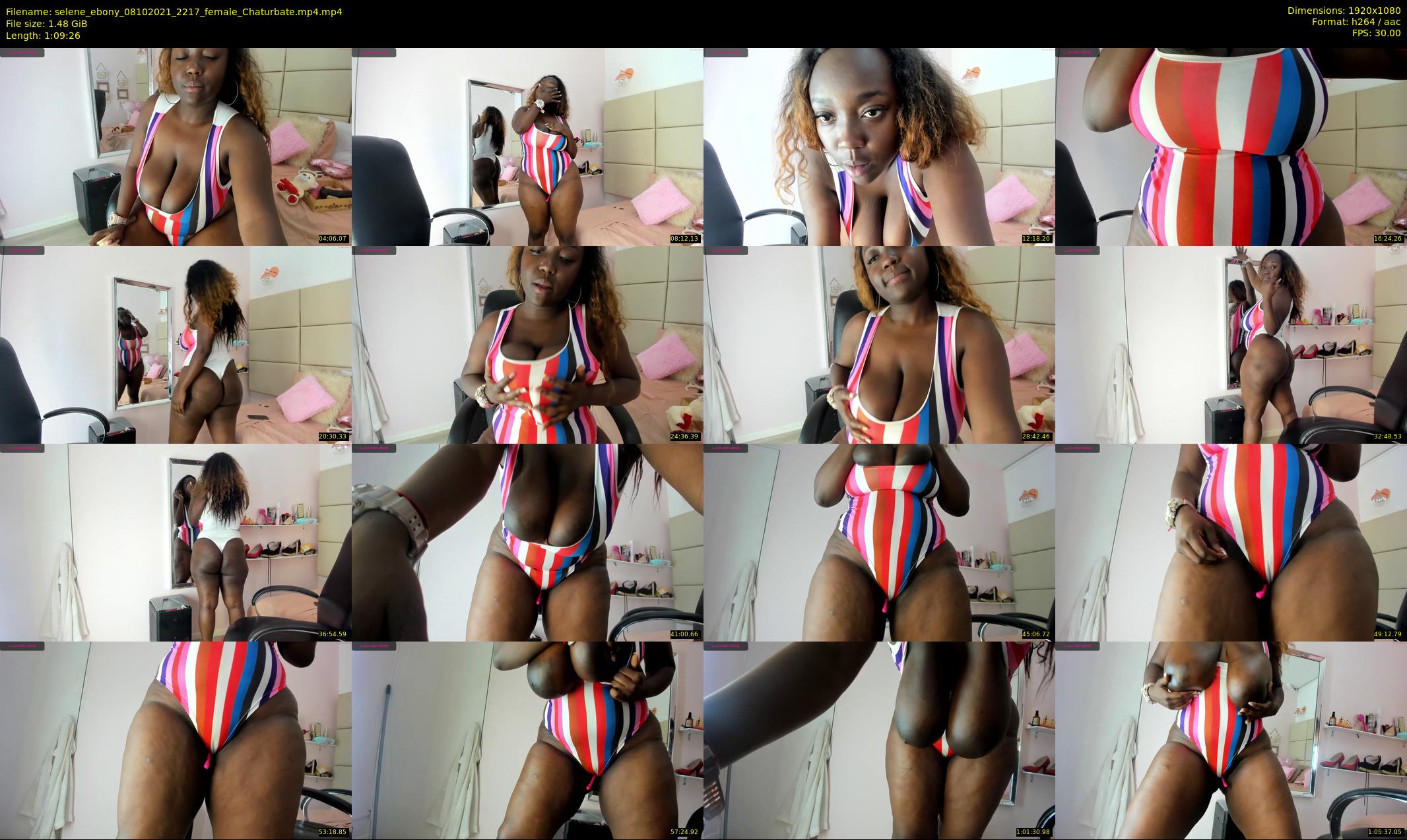 selene_ebony — 70 minute Chaturbate female cam show recording, 1080p, Oct 8, 2021