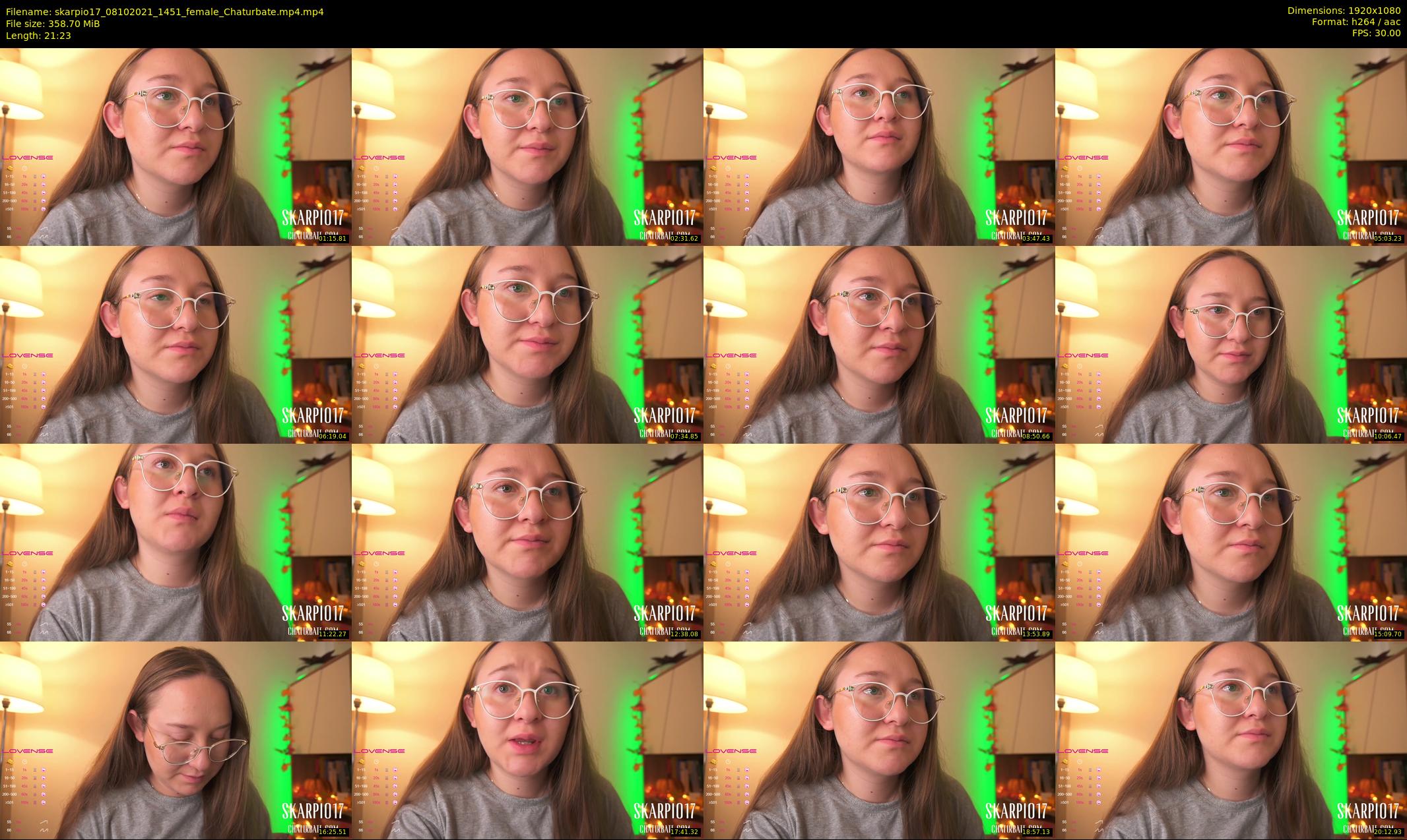 skarpio17 — 22 minute Chaturbate female cam show recording, 1080p, Oct 8, 2021