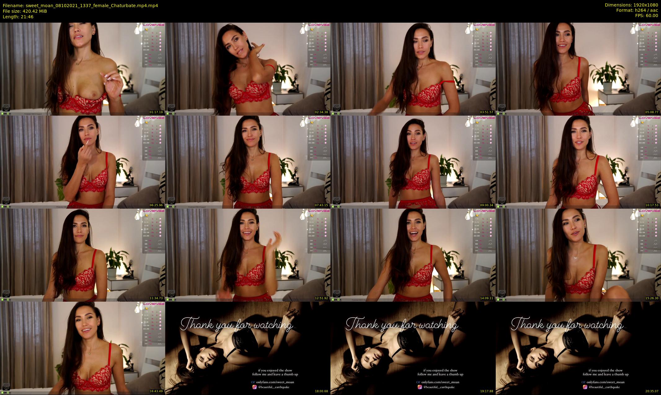 sweet_moan — 22 minute Chaturbate female cam show recording, 1080p, Oct 8, 2021