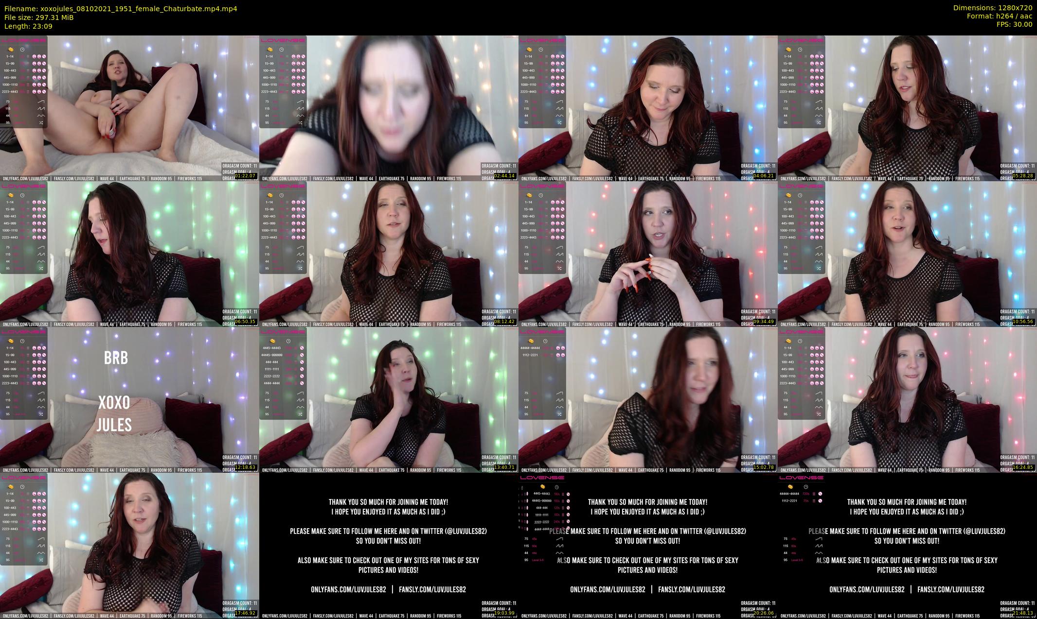 xoxojules — 24 minute Chaturbate female cam show recording, 720p, Oct 8, 2021