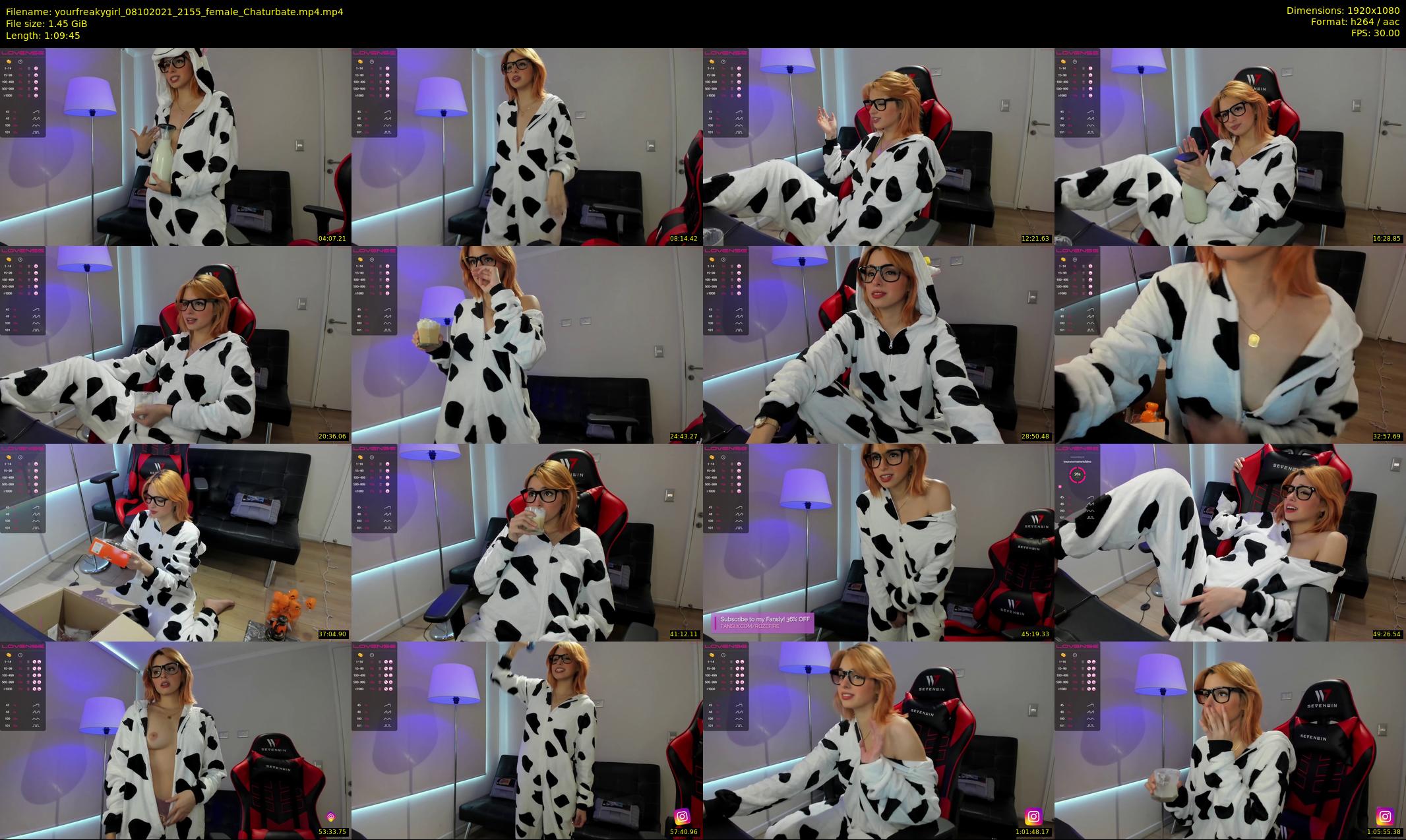 yourfreakygirl — 70 minute Chaturbate female cam show recording, 1080p, Oct 8, 2021