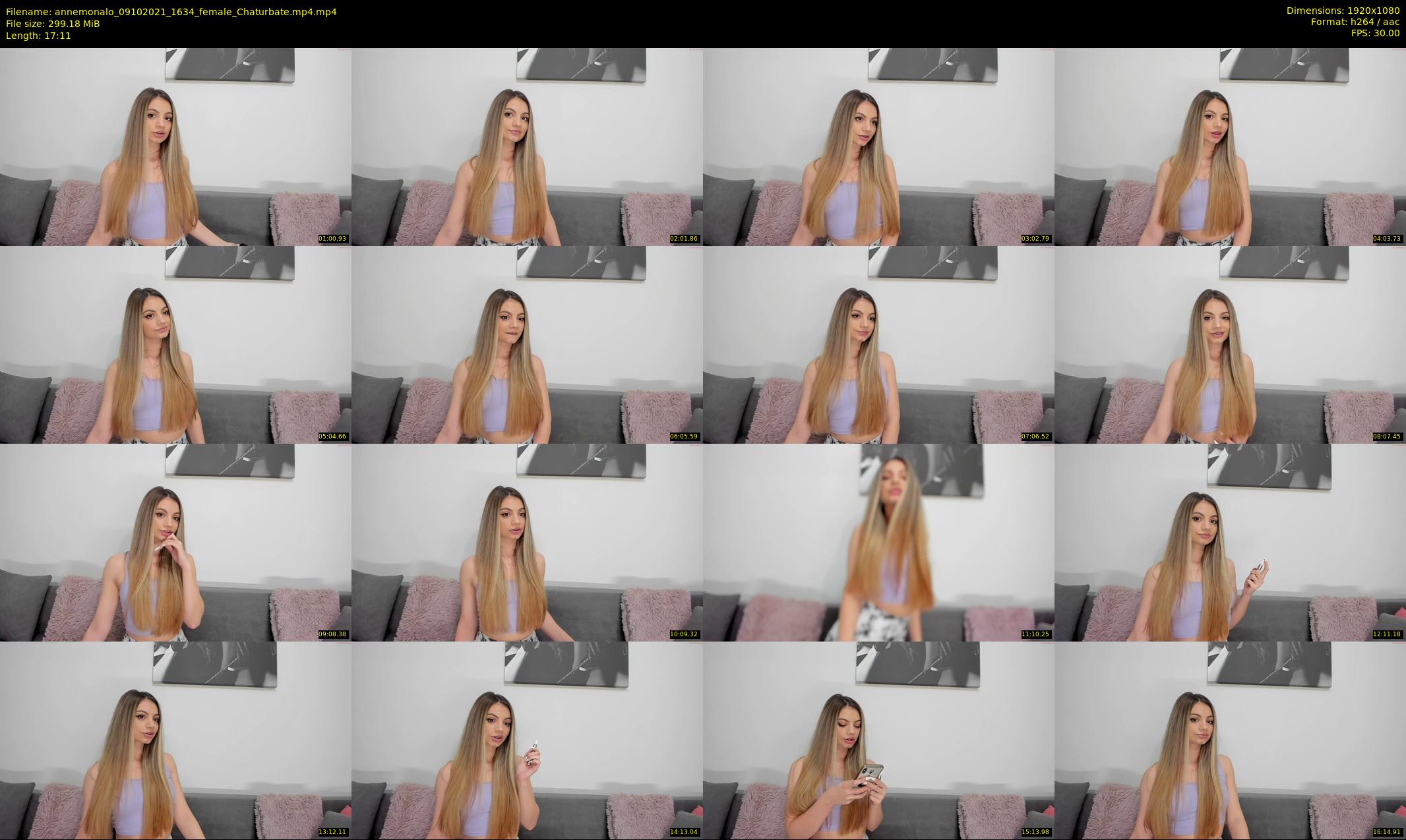 annemonalo — 18 minute Chaturbate female cam show recording, 1080p, Oct 9, 2021