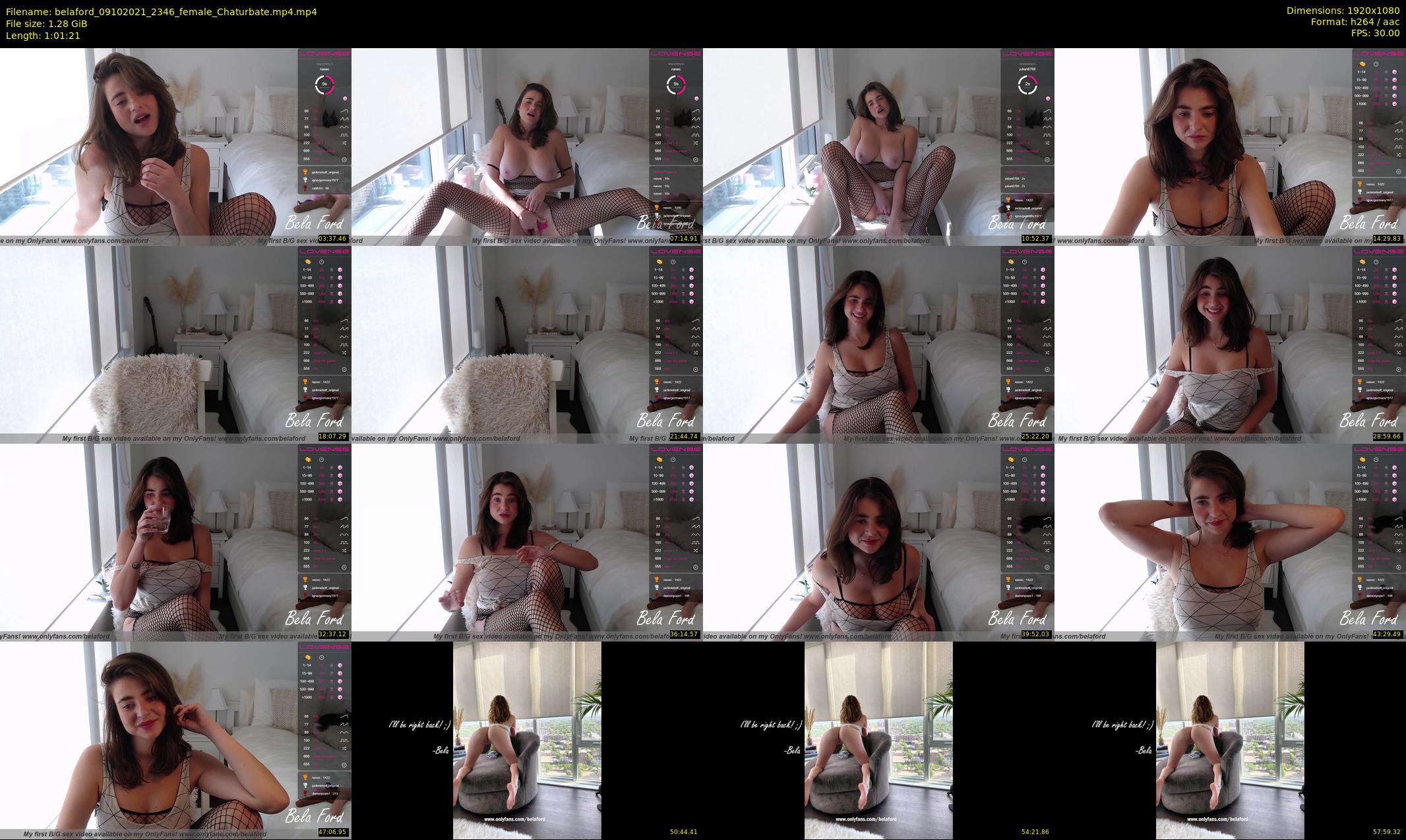 belaford — 62 minute Chaturbate female cam show recording, 1080p, Oct 9, 2021
