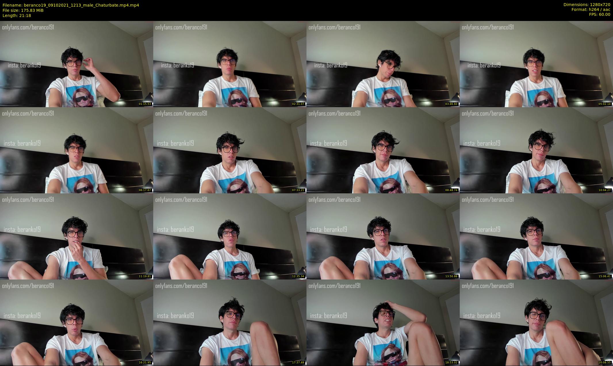 beranco19 — 22 minute Chaturbate male cam show recording, 720p, Oct 9, 2021