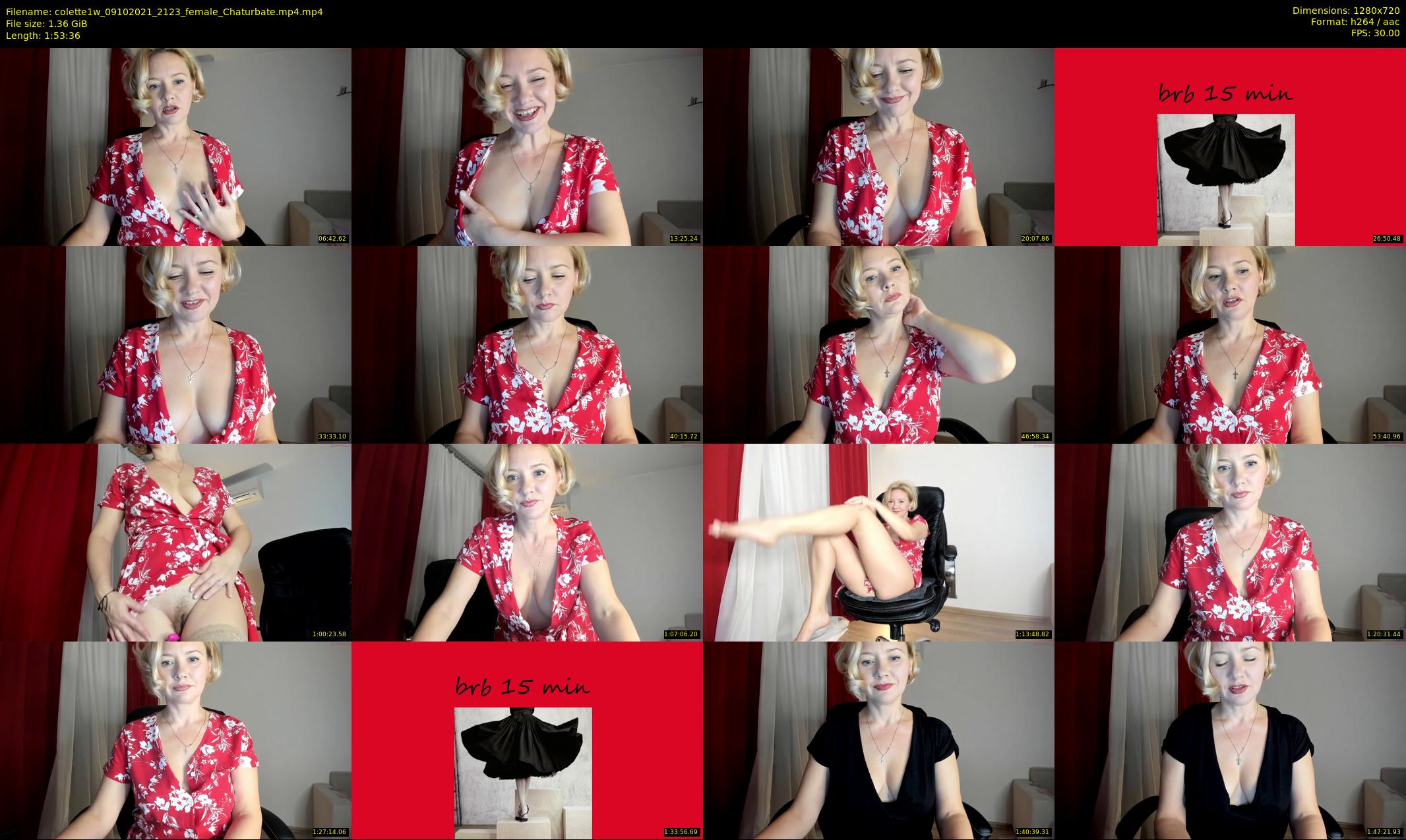 colette1w — 114 minute Chaturbate female cam show recording, 720p, Oct 9, 2021