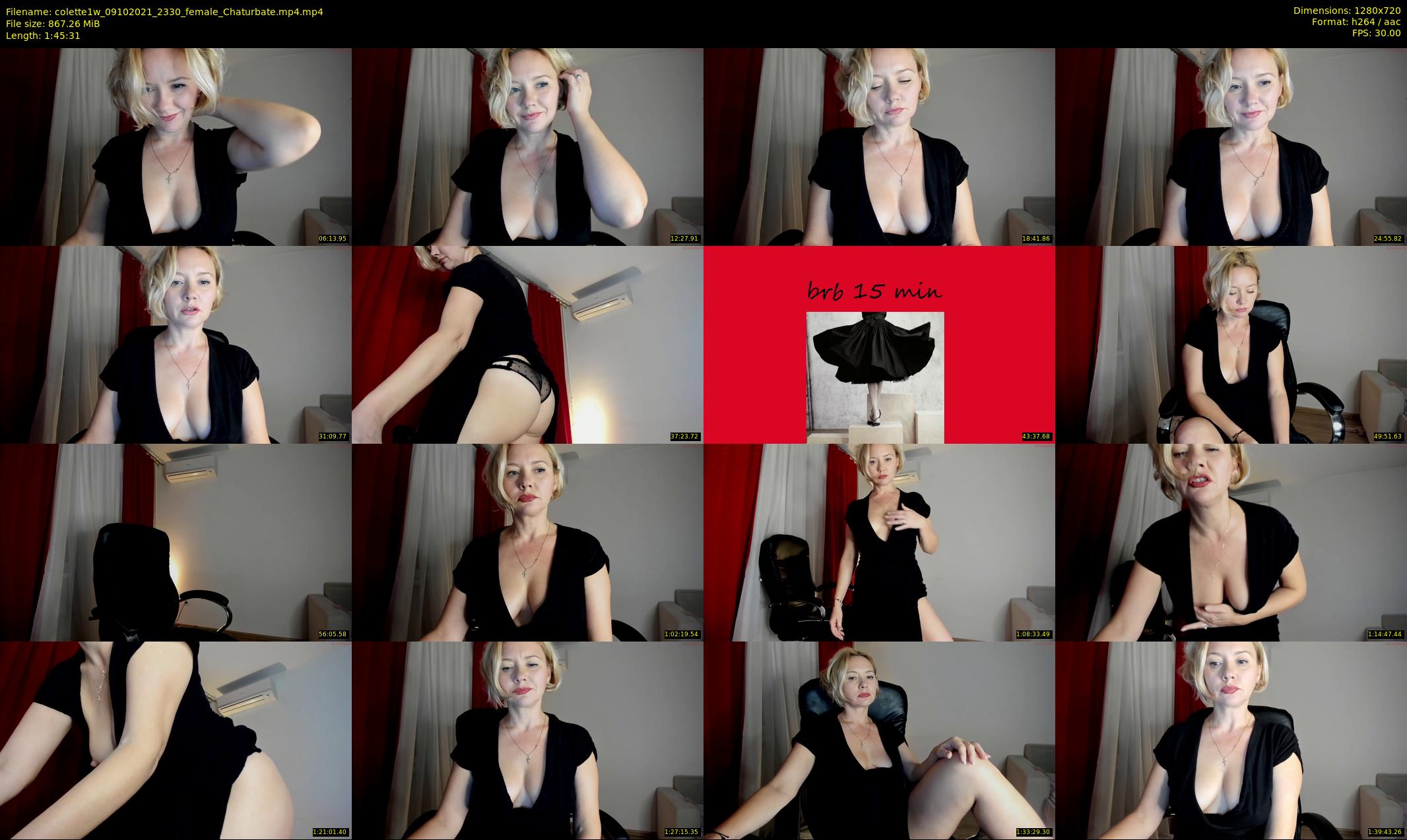 colette1w — 106 minute Chaturbate female cam show recording, 720p, Oct 9, 2021
