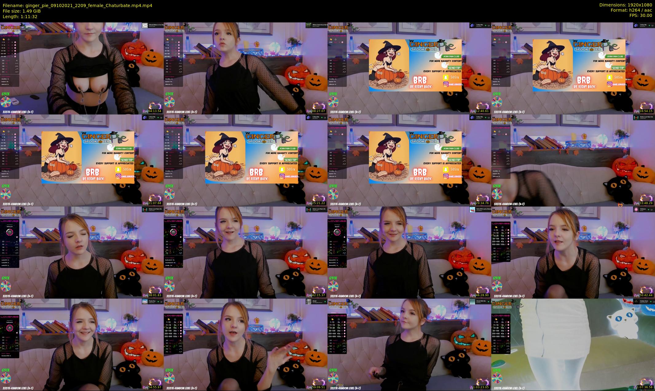 ginger_pie — 72 minute Chaturbate female cam show recording, 1080p, Oct 9, 2021