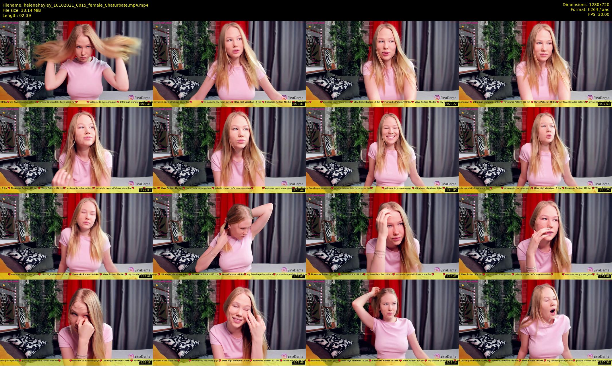 helenahayley — 3 minute Chaturbate female cam show recording, 720p, Oct 10, 2021