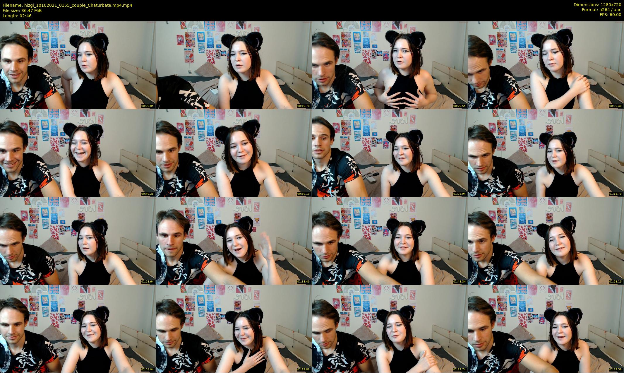 hizgi — 3 minute Chaturbate couple cam show recording, 720p, Oct 10, 2021