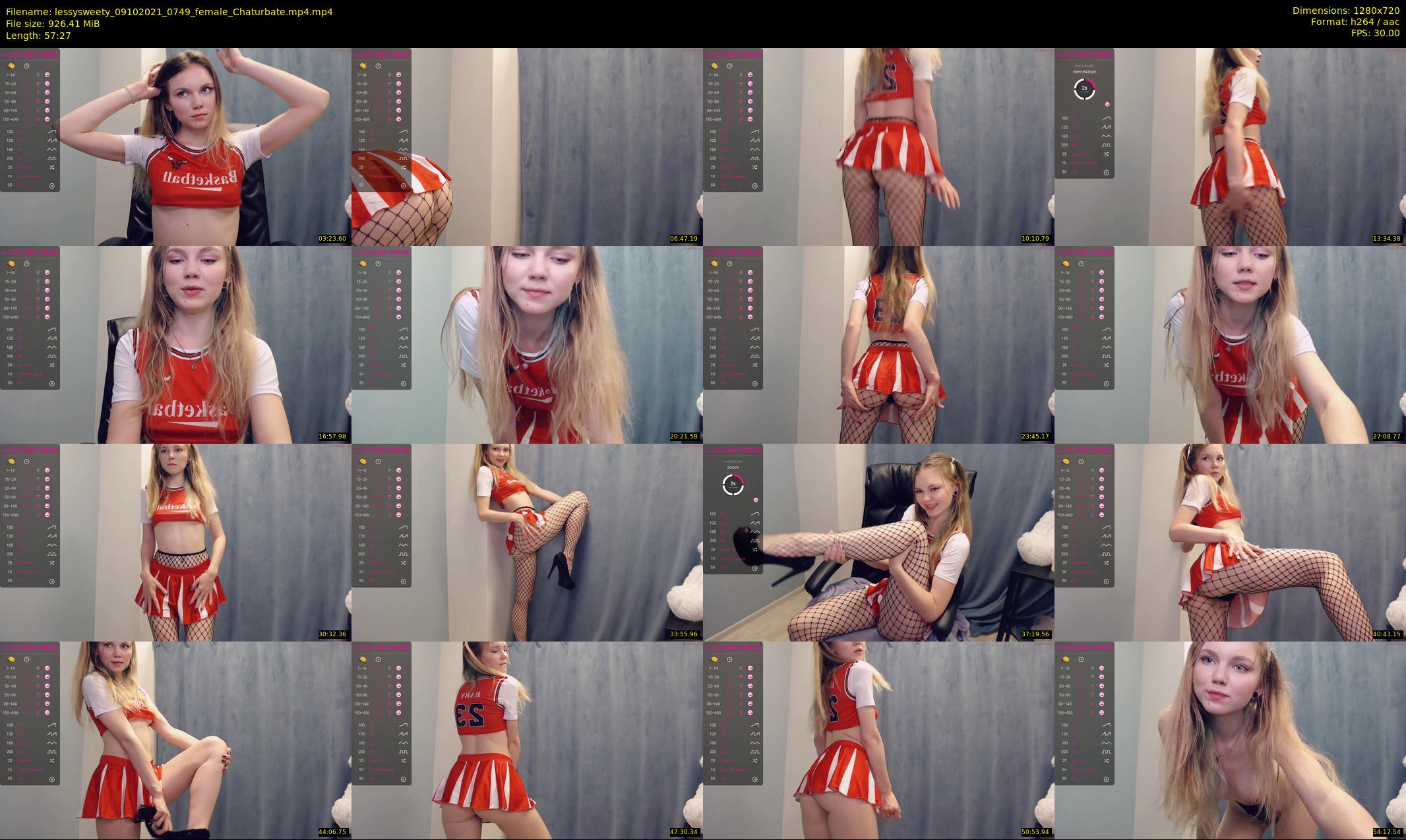 lessysweety — 58 minute Chaturbate female cam show recording, 720p, Oct 9, 2021