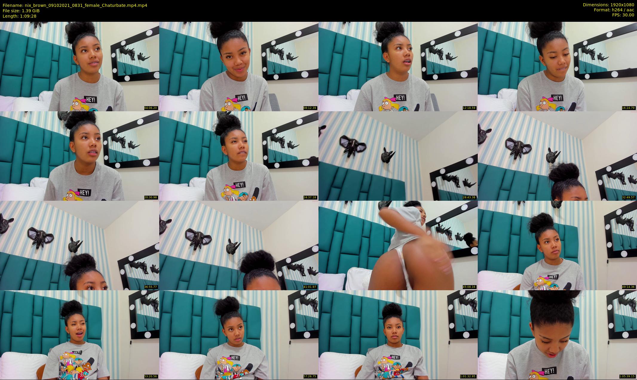 nix_brown — 70 minute Chaturbate female cam show recording, 1080p, Oct 9, 2021