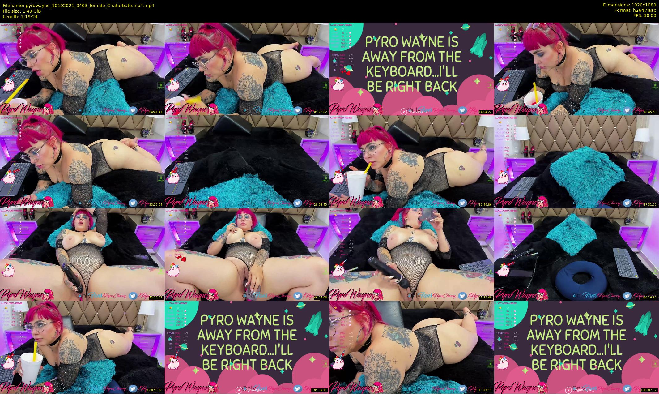 pyrowayne — 80 minute Chaturbate female cam show recording, 1080p, Oct 10, 2021