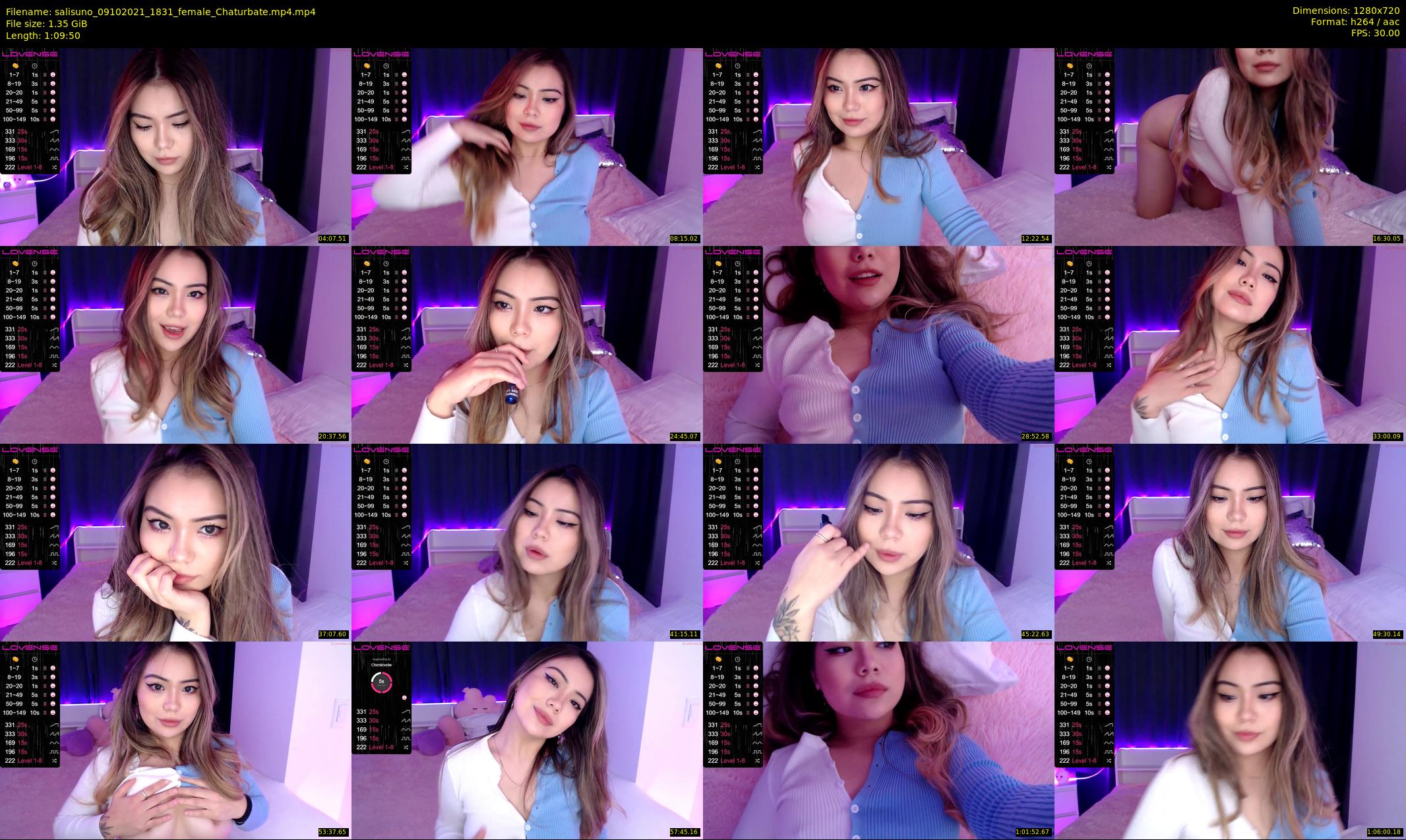 salisuno — 70 minute Chaturbate female cam show recording, 720p, Oct 9, 2021