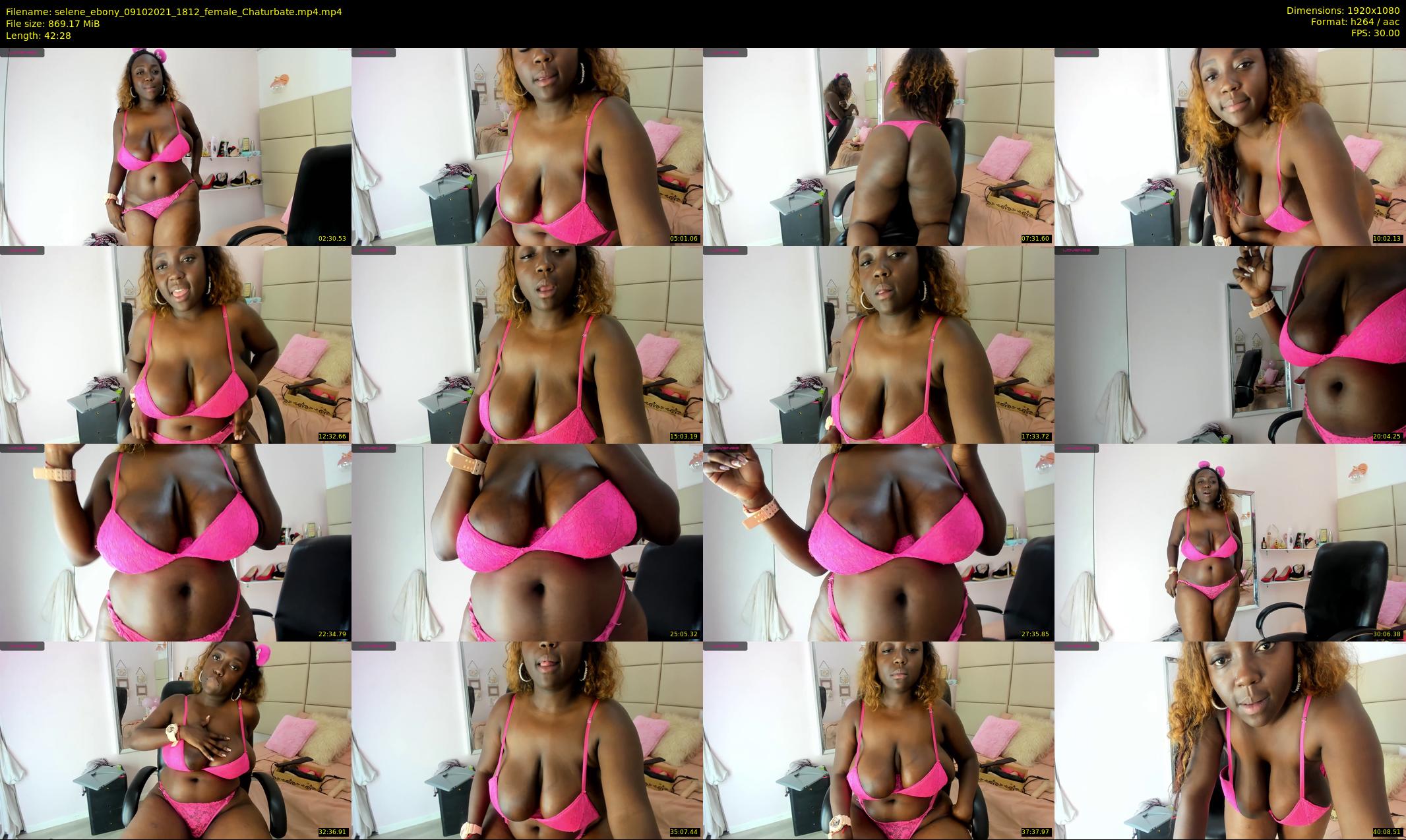 selene_ebony — 43 minute Chaturbate female cam show recording, 1080p, Oct 9, 2021
