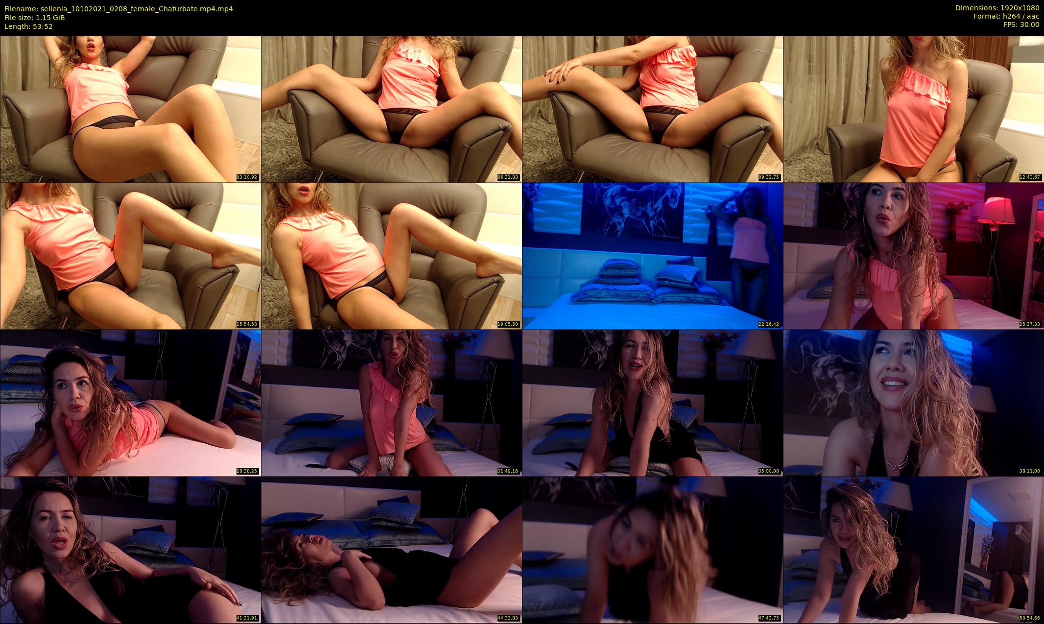 sellenia — 54 minute Chaturbate female cam show recording, 1080p, Oct 10, 2021