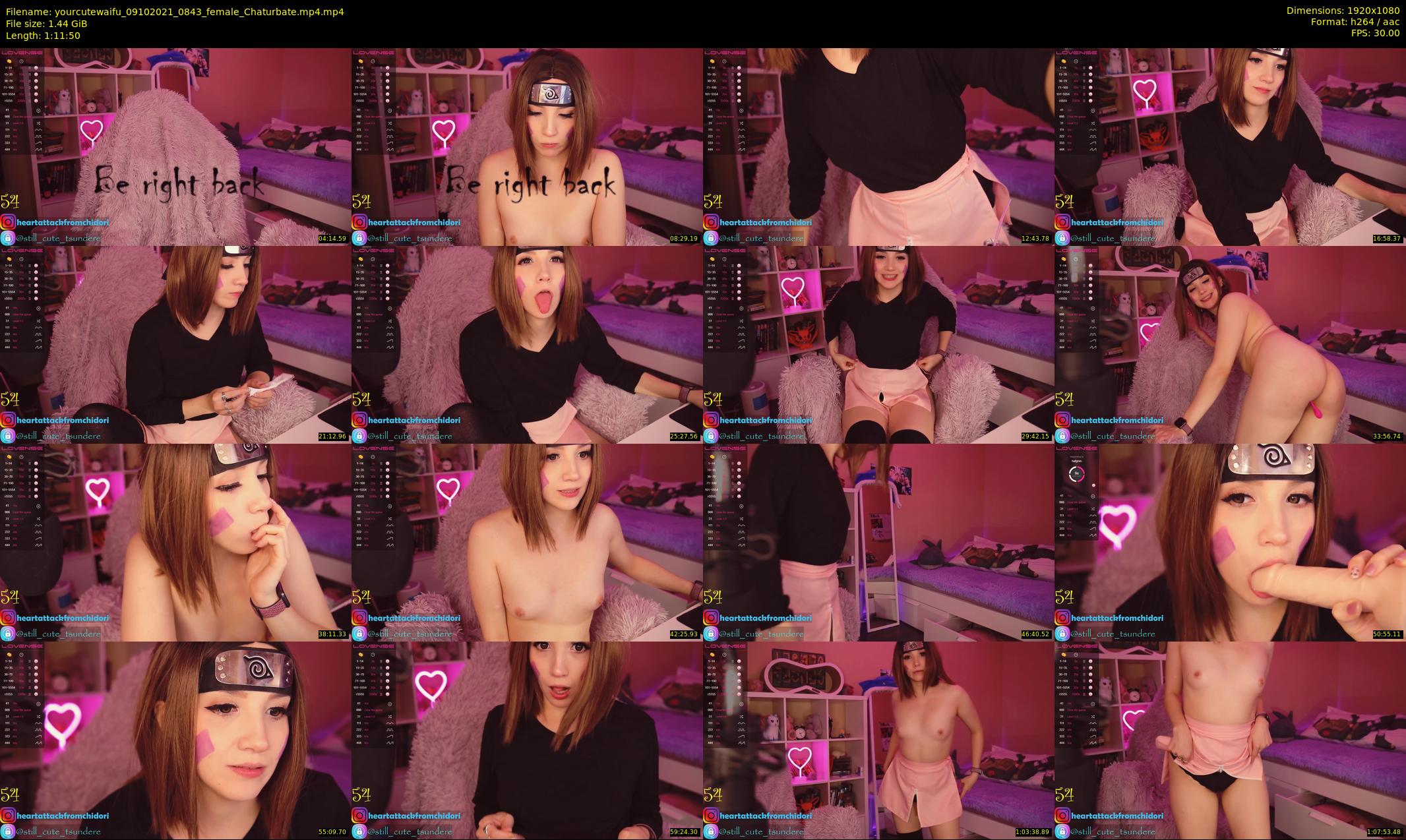 yourcutewaifu — 72 minute Chaturbate female cam show recording, 1080p, Oct 9, 2021