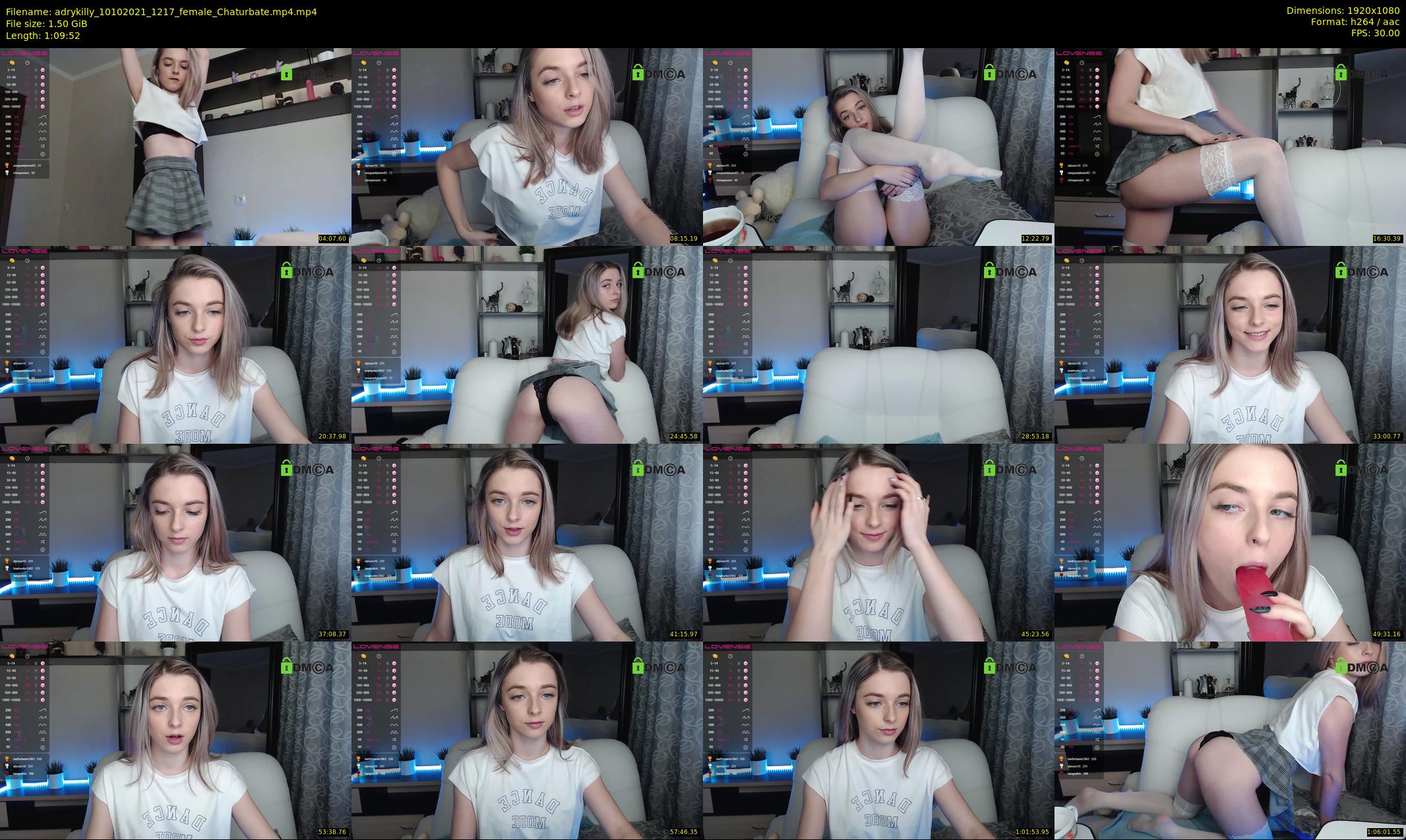 adrykilly — 70 minute Chaturbate female cam show recording, 1080p, Oct 10, 2021