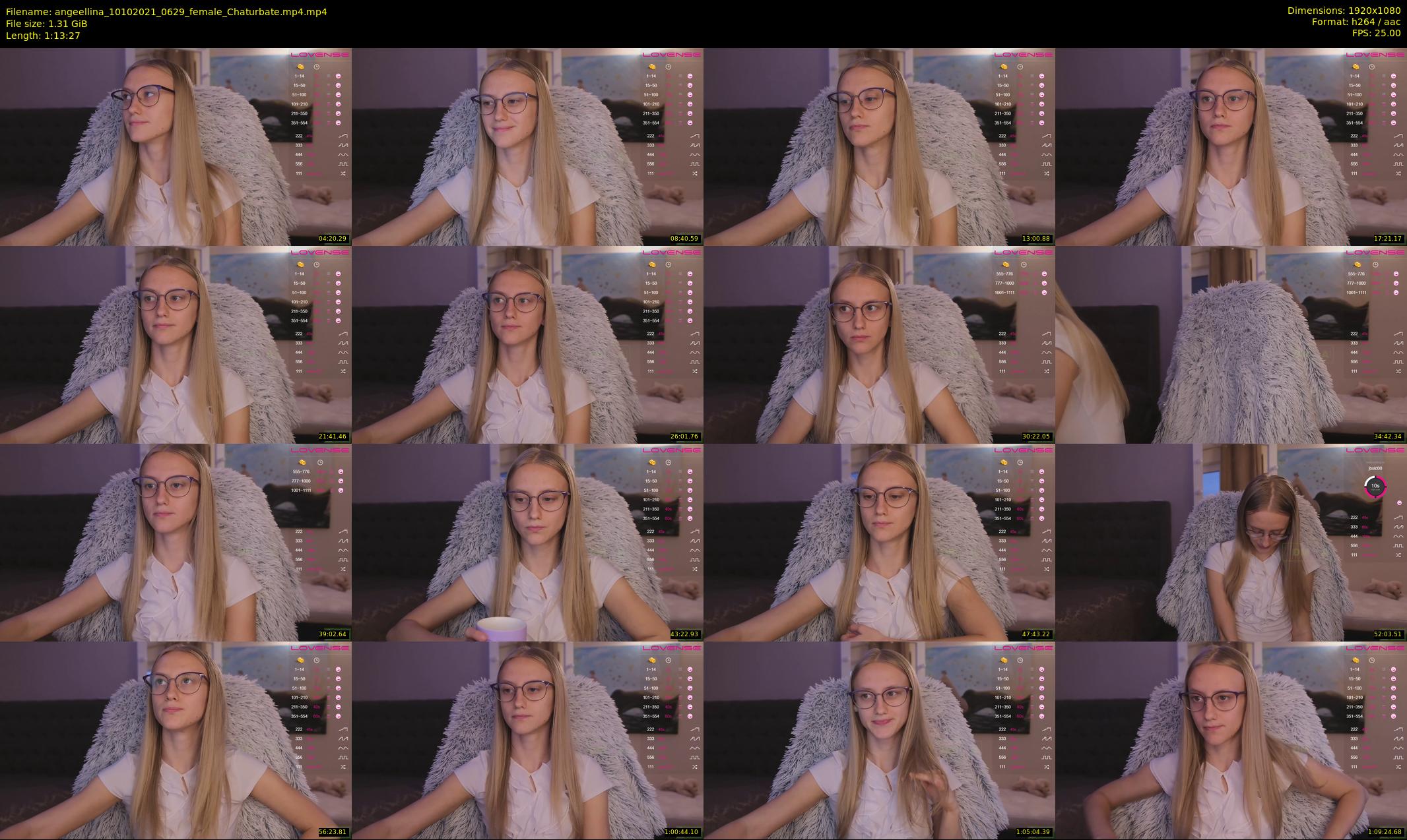 angeellina — 74 minute Chaturbate female cam show recording, 1080p, Oct 10, 2021